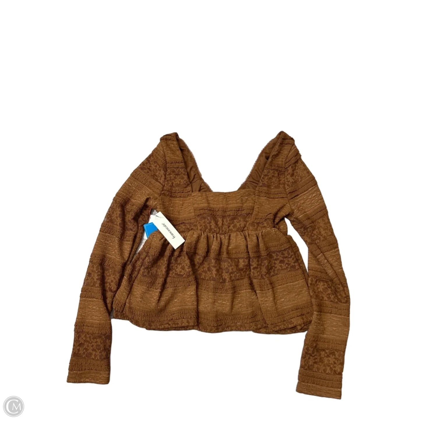 New! Top Long Sleeve By Francesca's In Brown, Size: S
