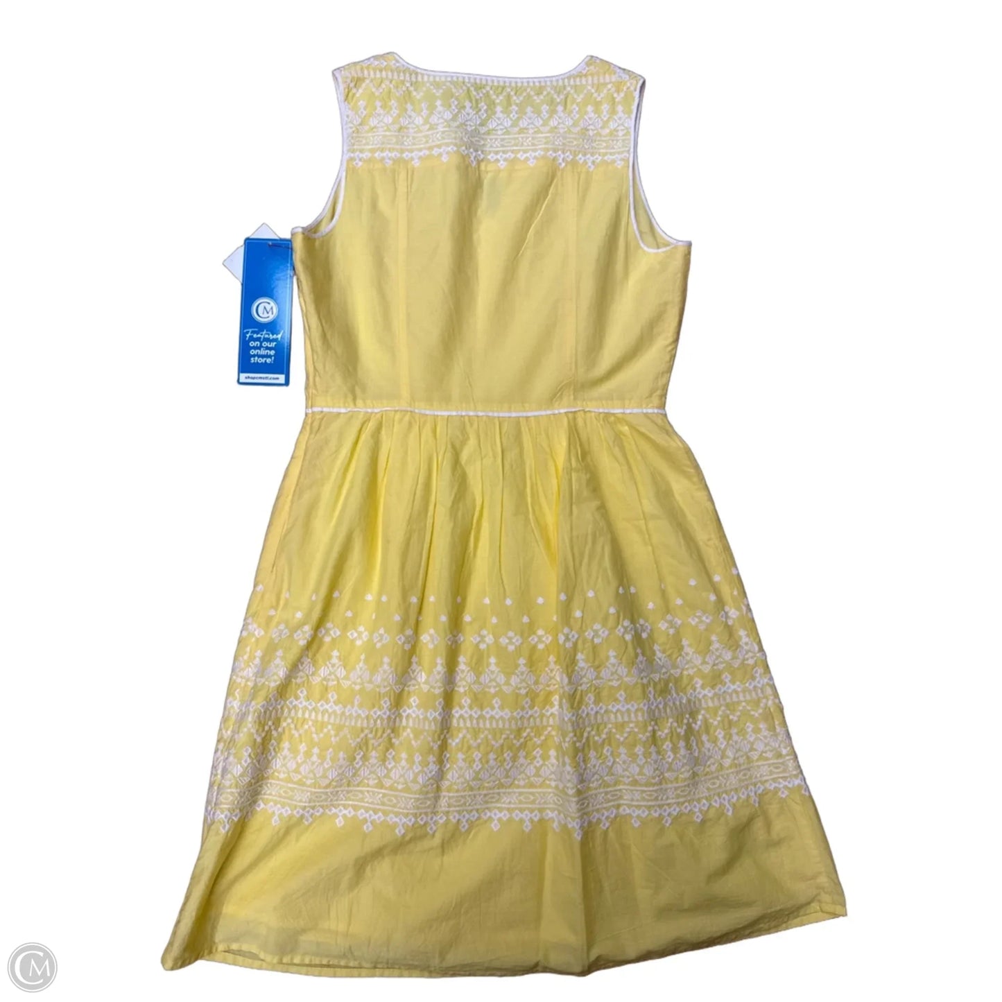 Dress Casual Short By Vineyard Vines In White & Yellow, Size: Xs