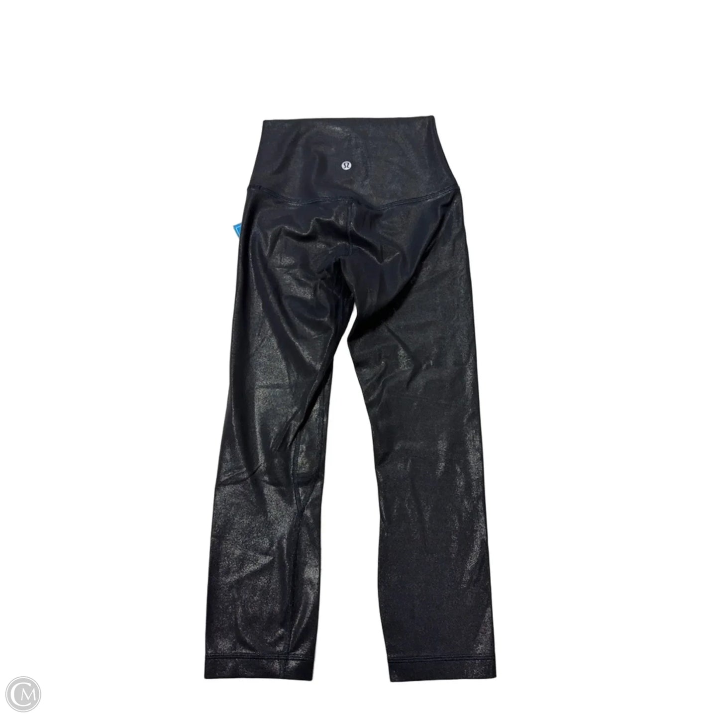 Athletic Leggings Capris By Lululemon In Black & Silver, Size: Xs