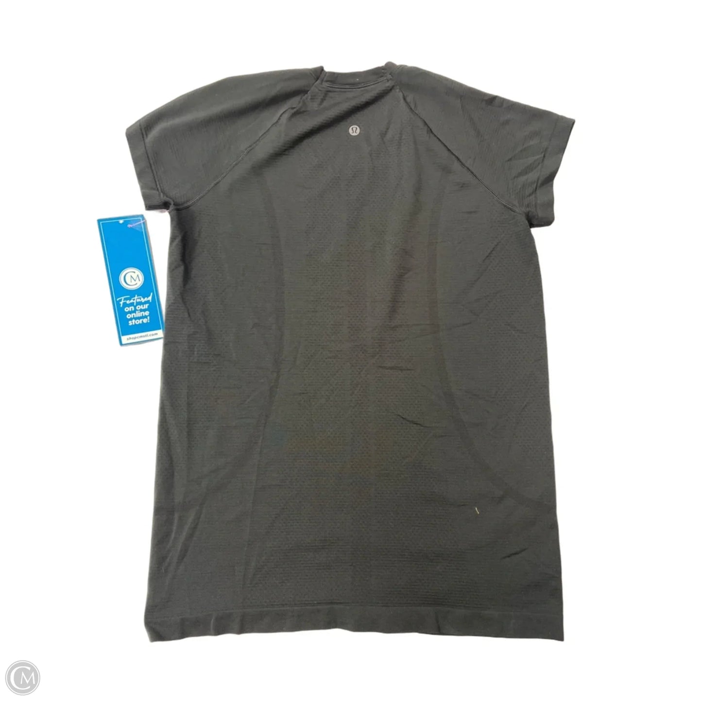 Athletic Top Short Sleeve By Lululemon In Black, Size: M