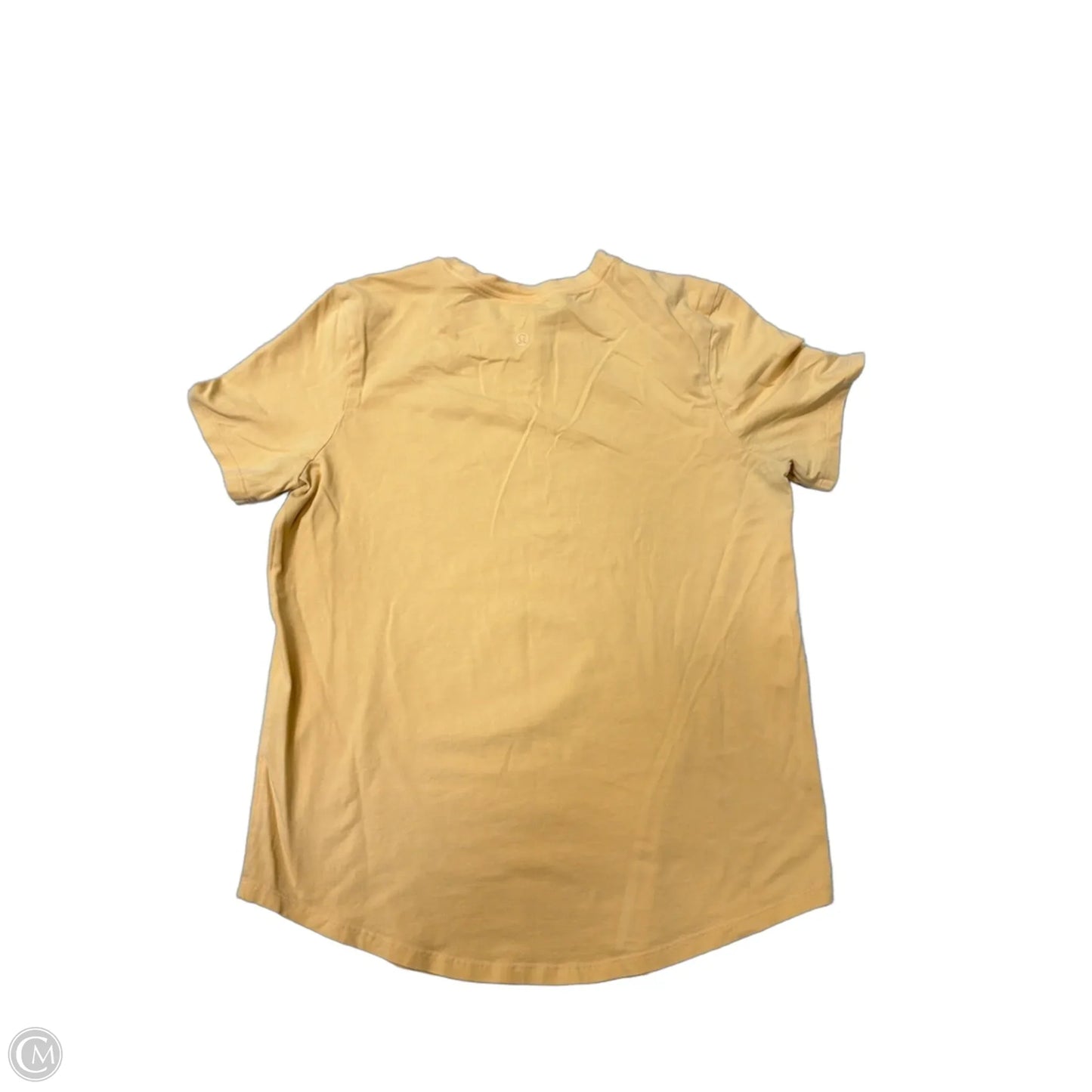 Athletic Top Short Sleeve By Lululemon In Orange, Size: S