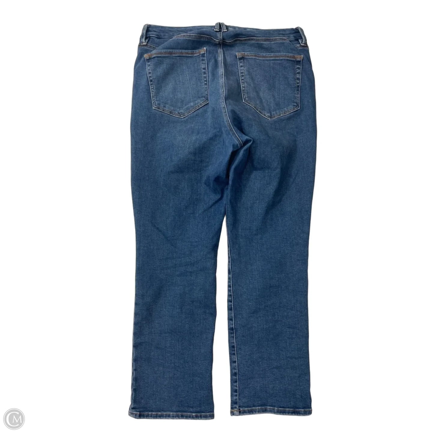 Jeans Straight By Good American In Blue Denim, Size: 16