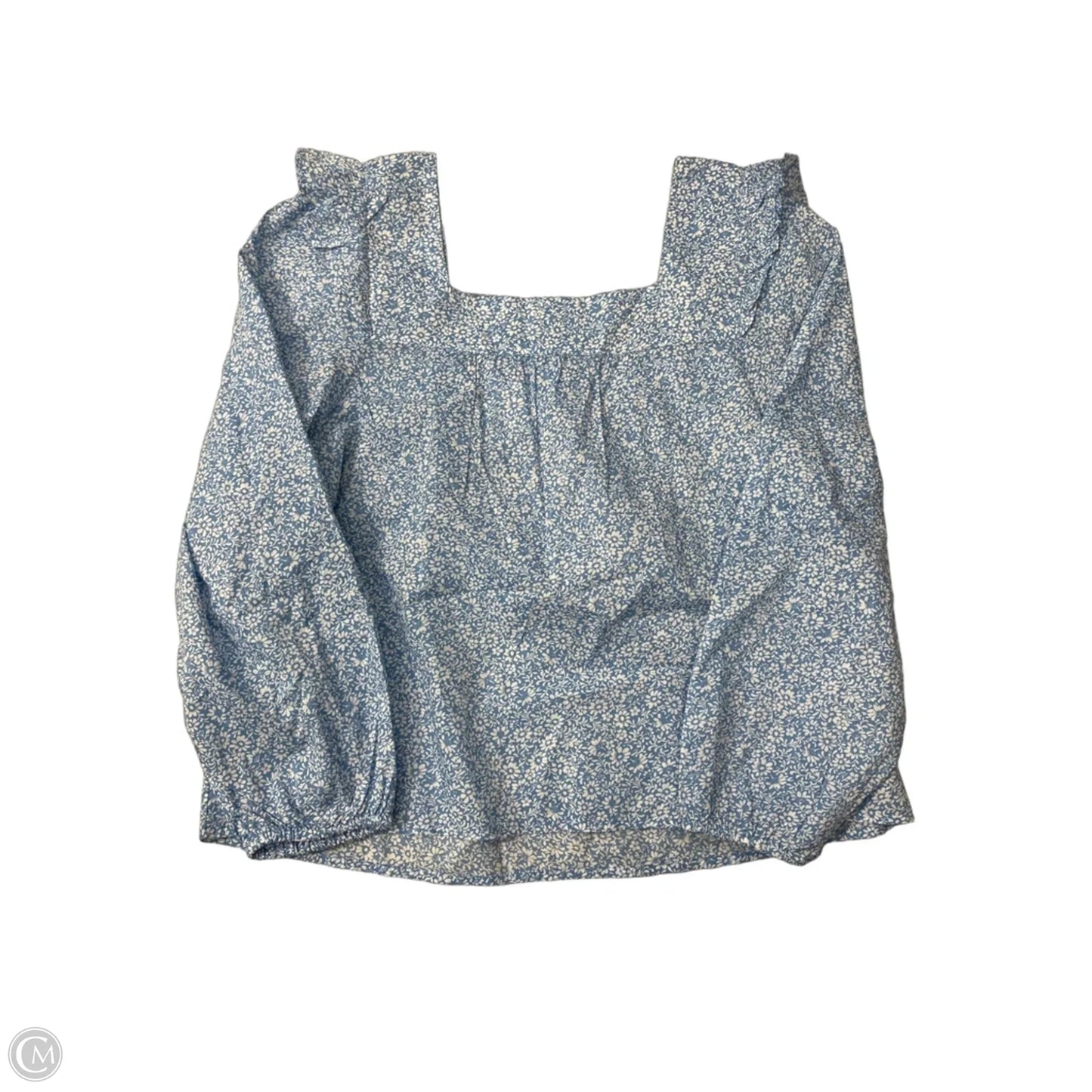 New! Top Long Sleeve By J. Crew In Blue & White, Size: L