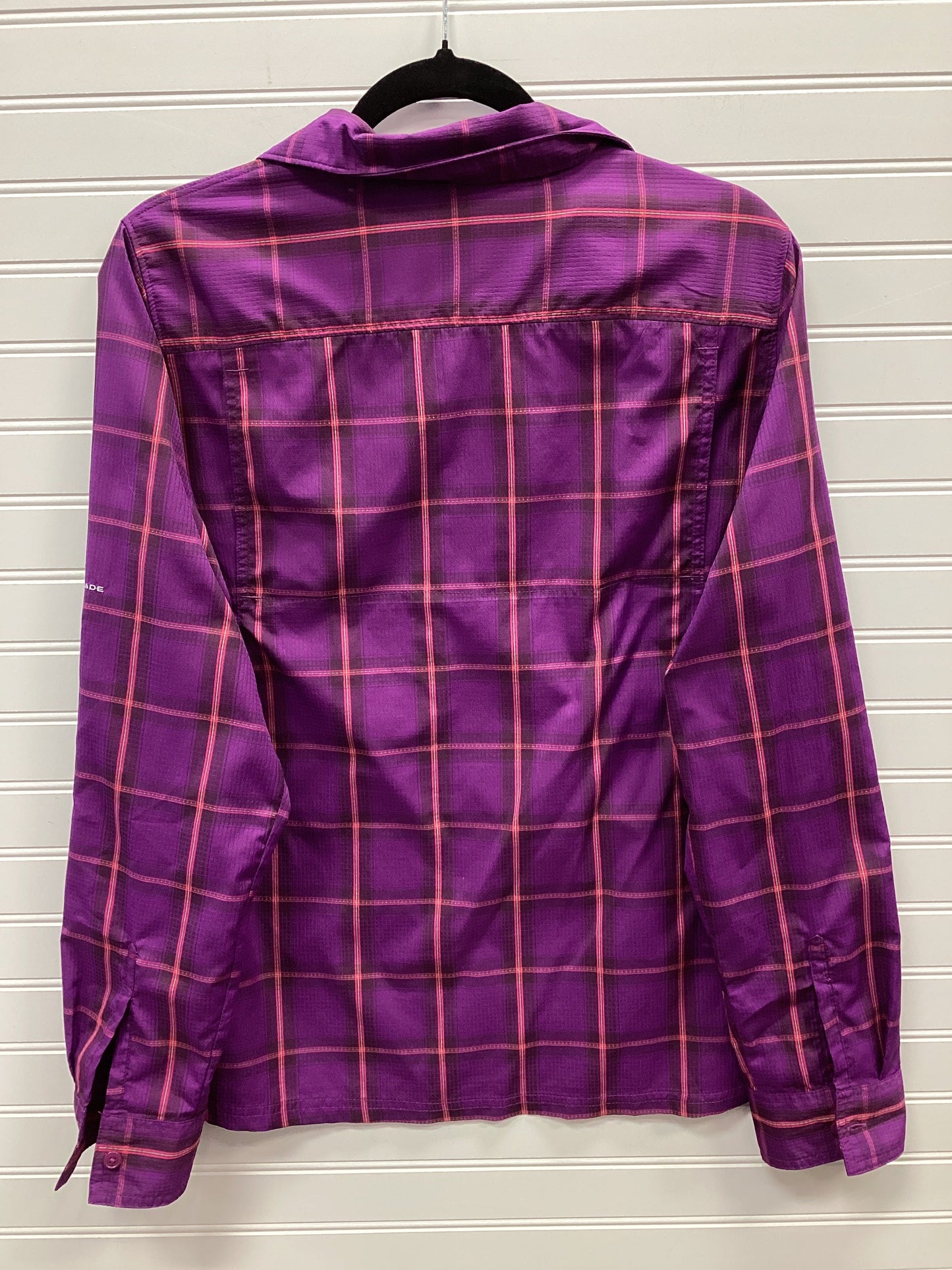 Athletic Top Ls Collar By Columbia In Purple, Size:L