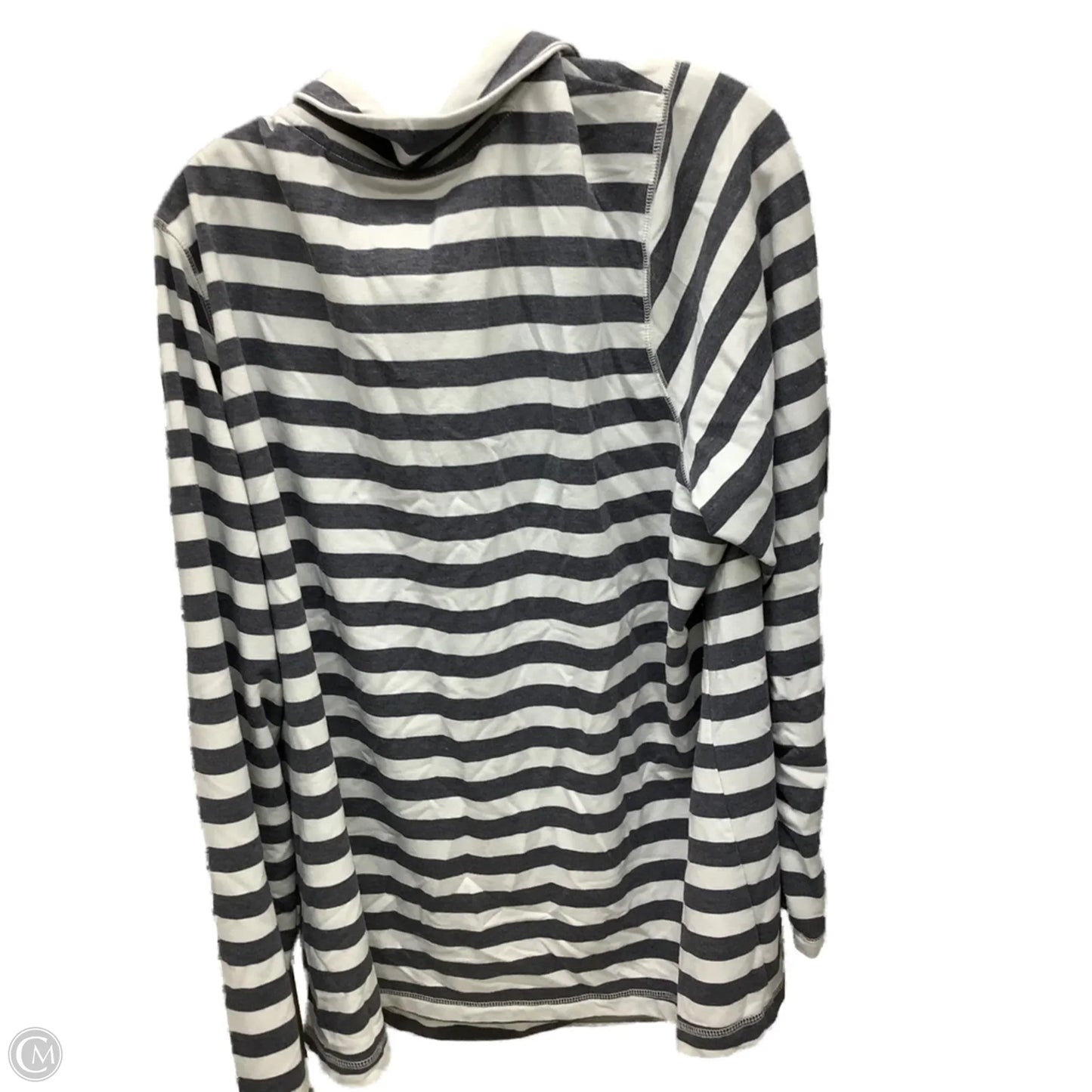 Blouse Long Sleeve By Croft And Barrow In Striped Pattern, Size: 2x