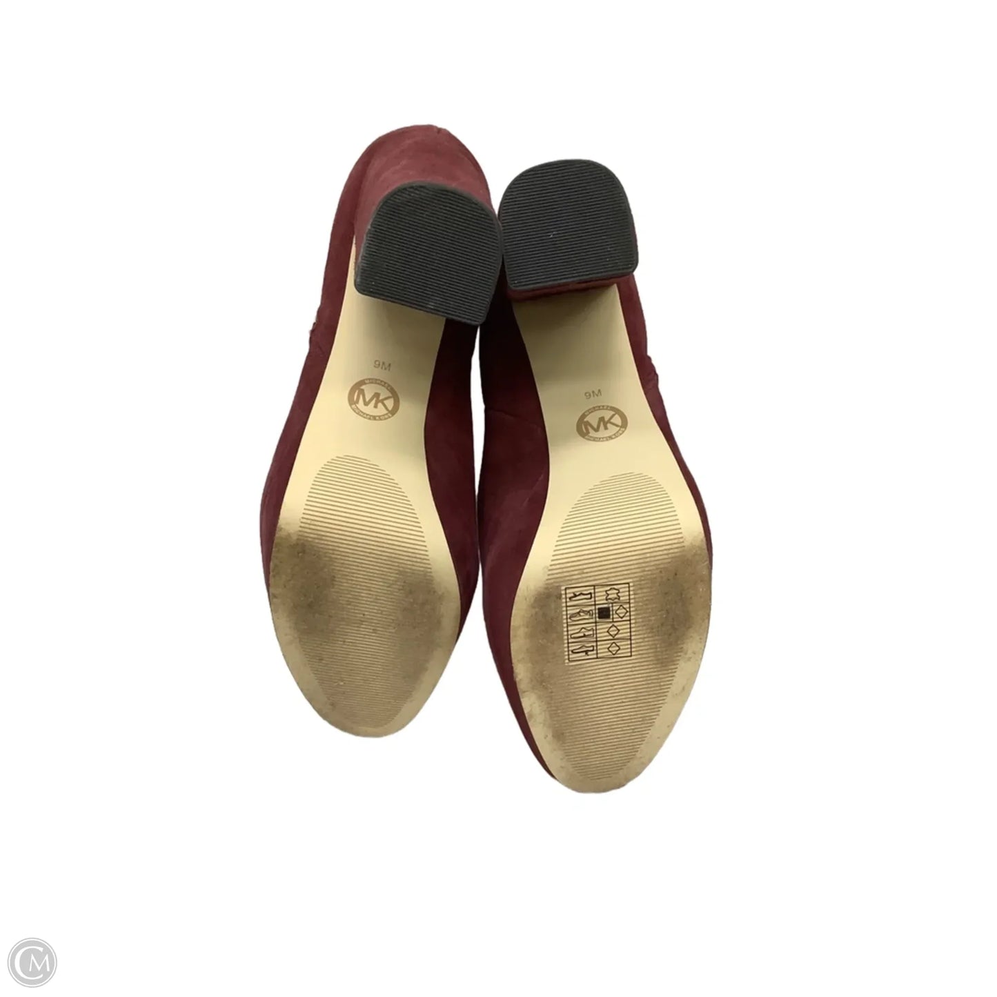 Boots Designer By Michael Kors In Maroon, Size: 9