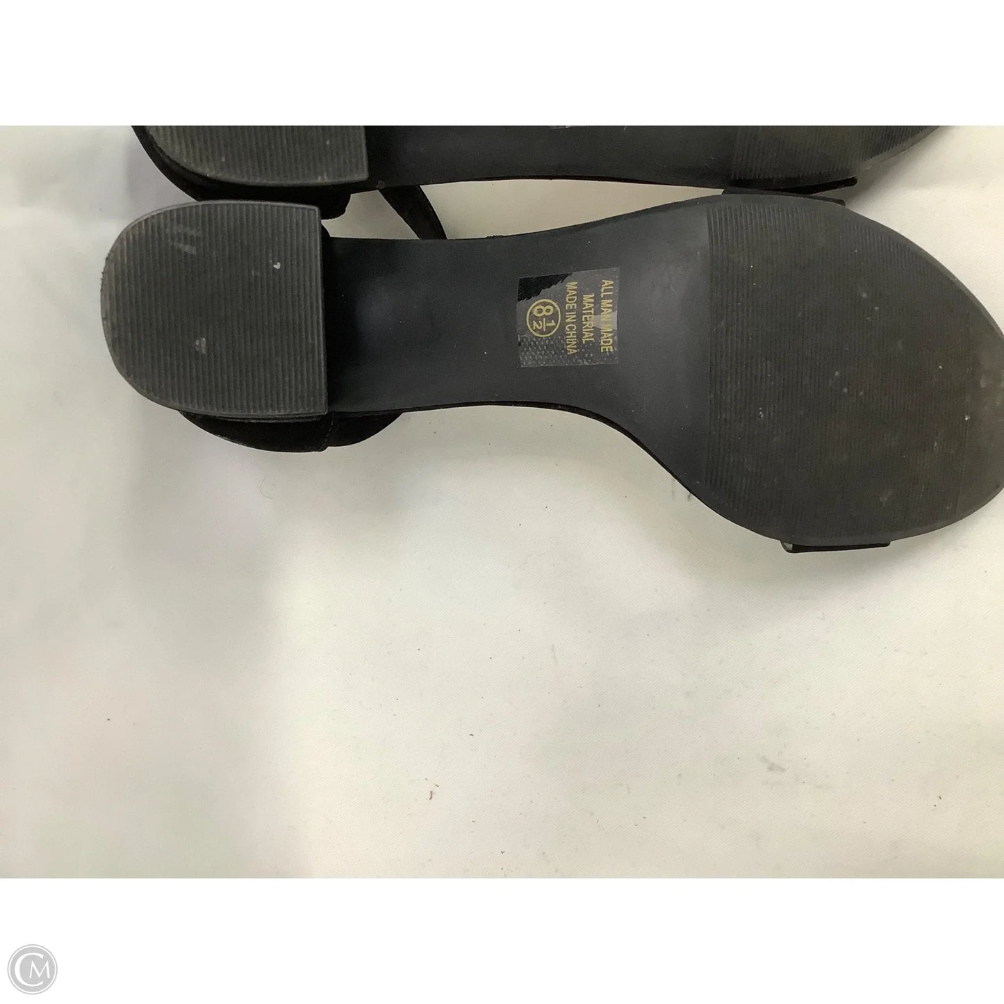 Sandals Heels Block By City Classified In Black, Size: 8.5