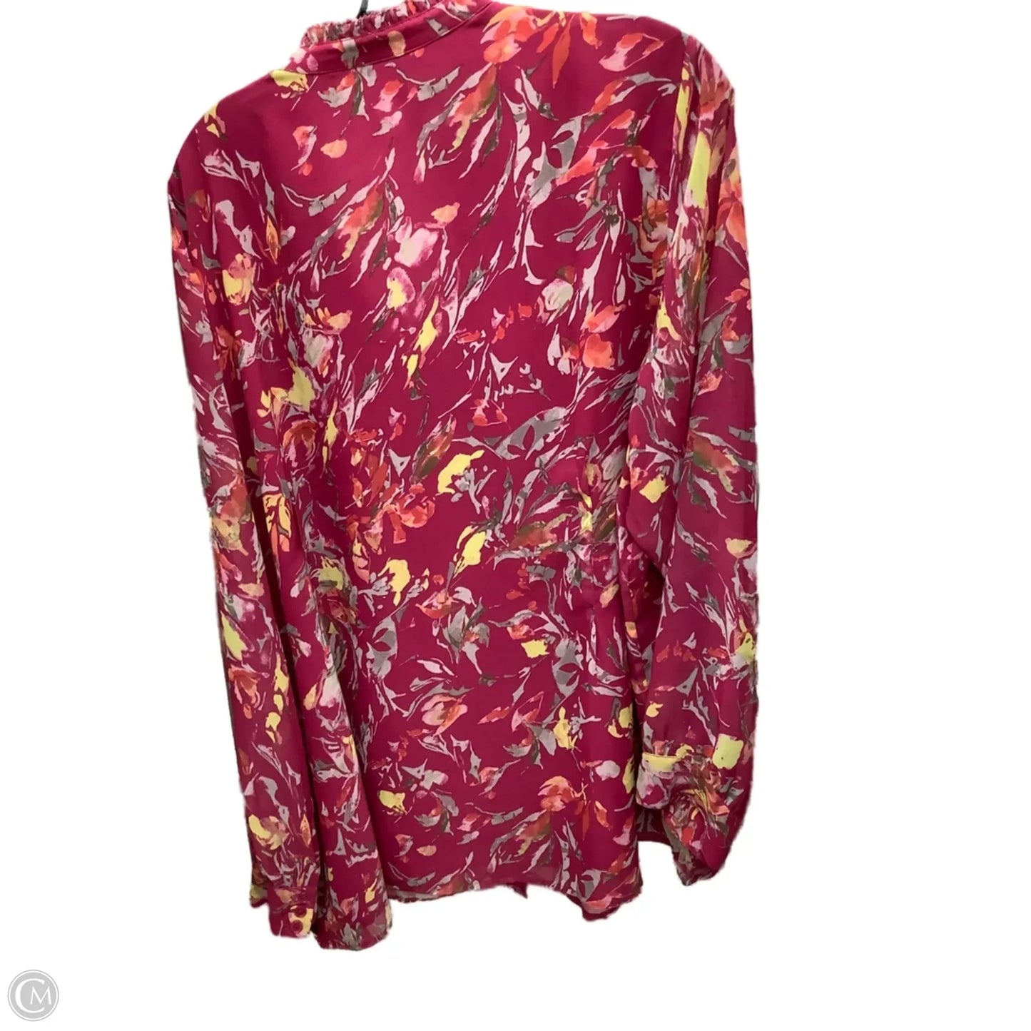 Blouse Long Sleeve By Coldwater Creek In Floral Print, Size: 2x