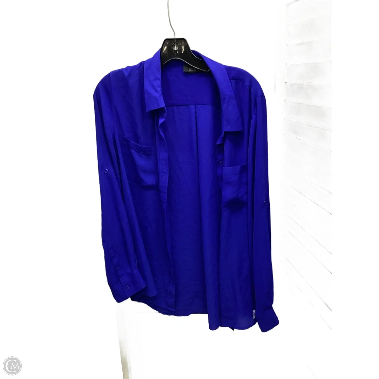 Blouse Long Sleeve By Apt 9 In Blue, Size: Xl