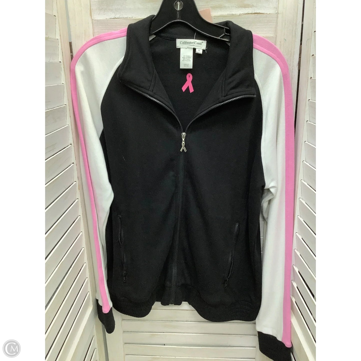 Athletic Jacket By Coldwater Creek In Multi-colored, Size: M