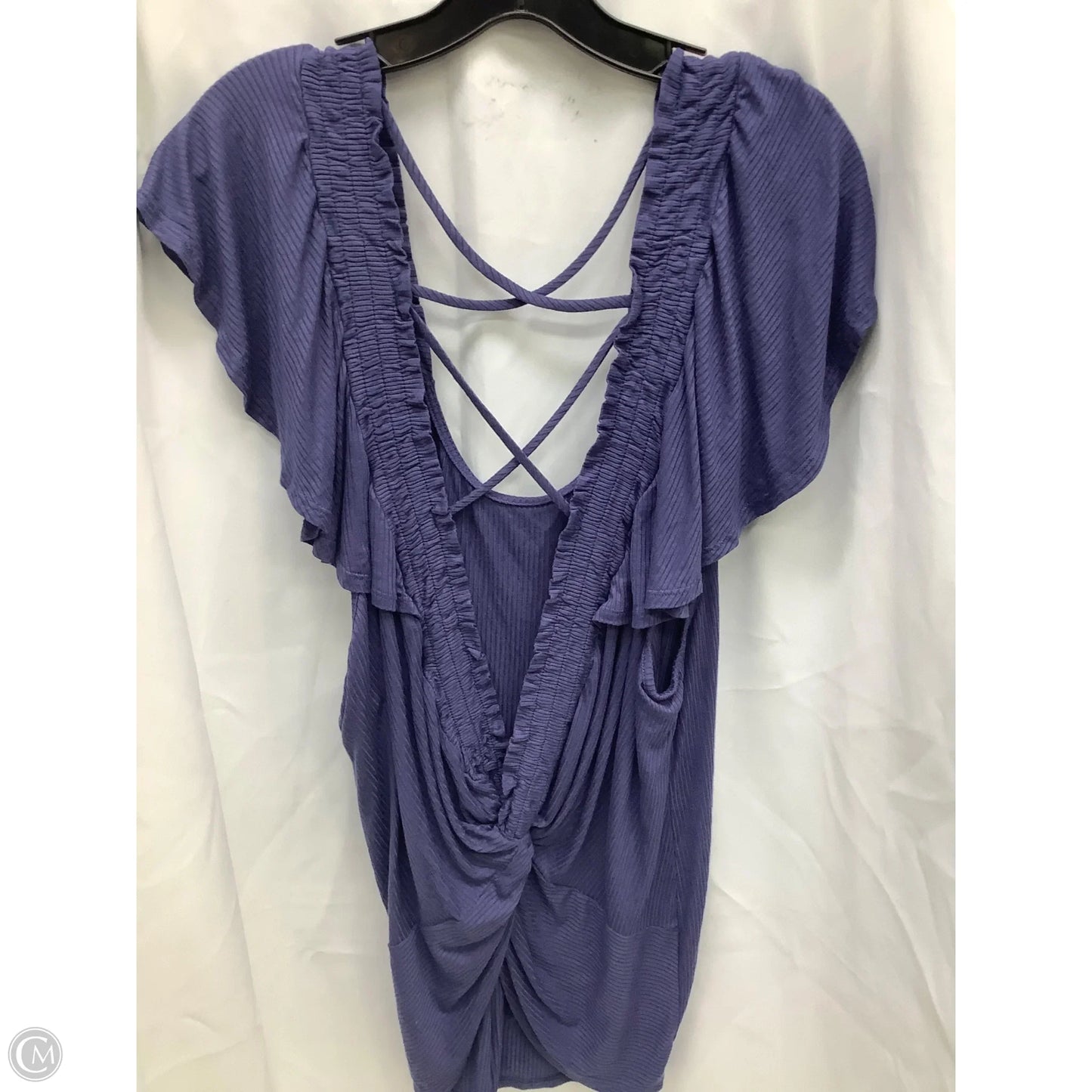Top Short Sleeve By Daytrip In Blue, Size: Xl