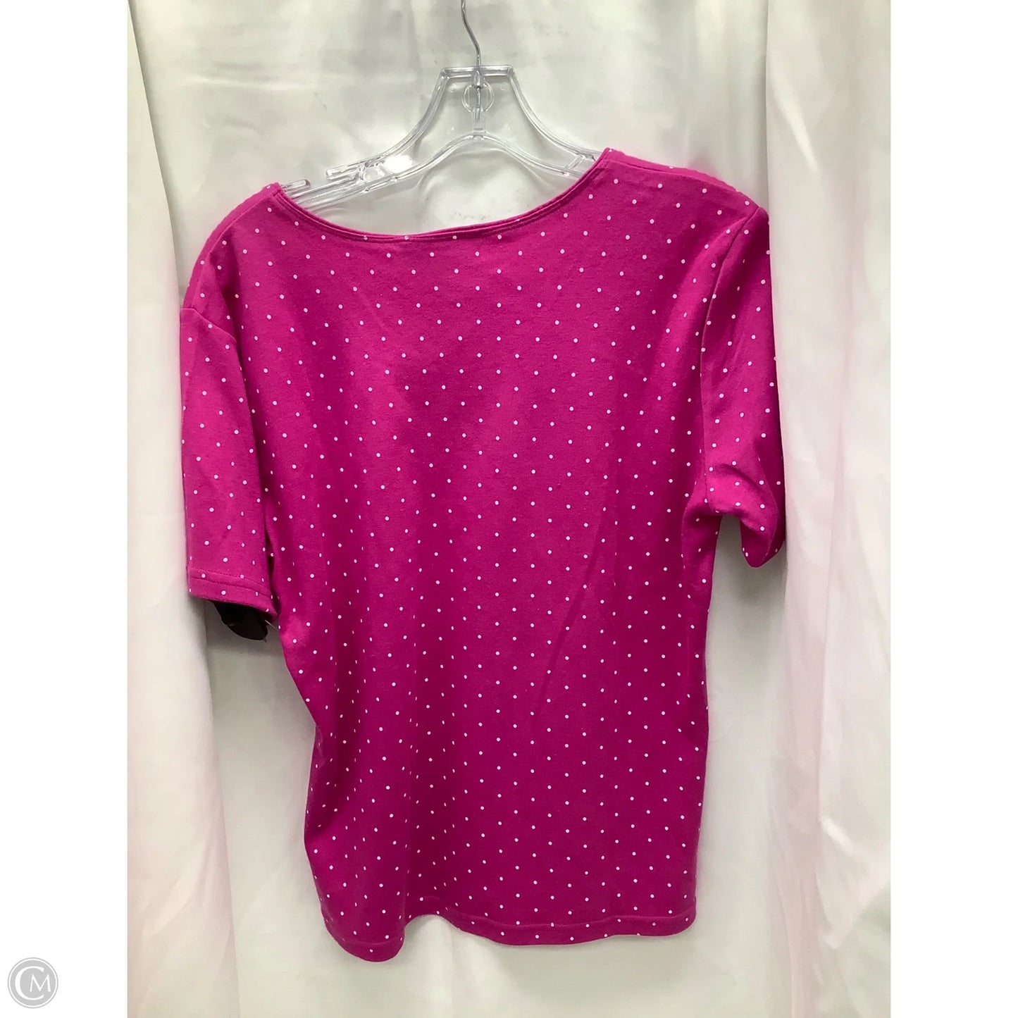 Top Short Sleeve By Karen Scott In Polkadot Pattern, Size: M