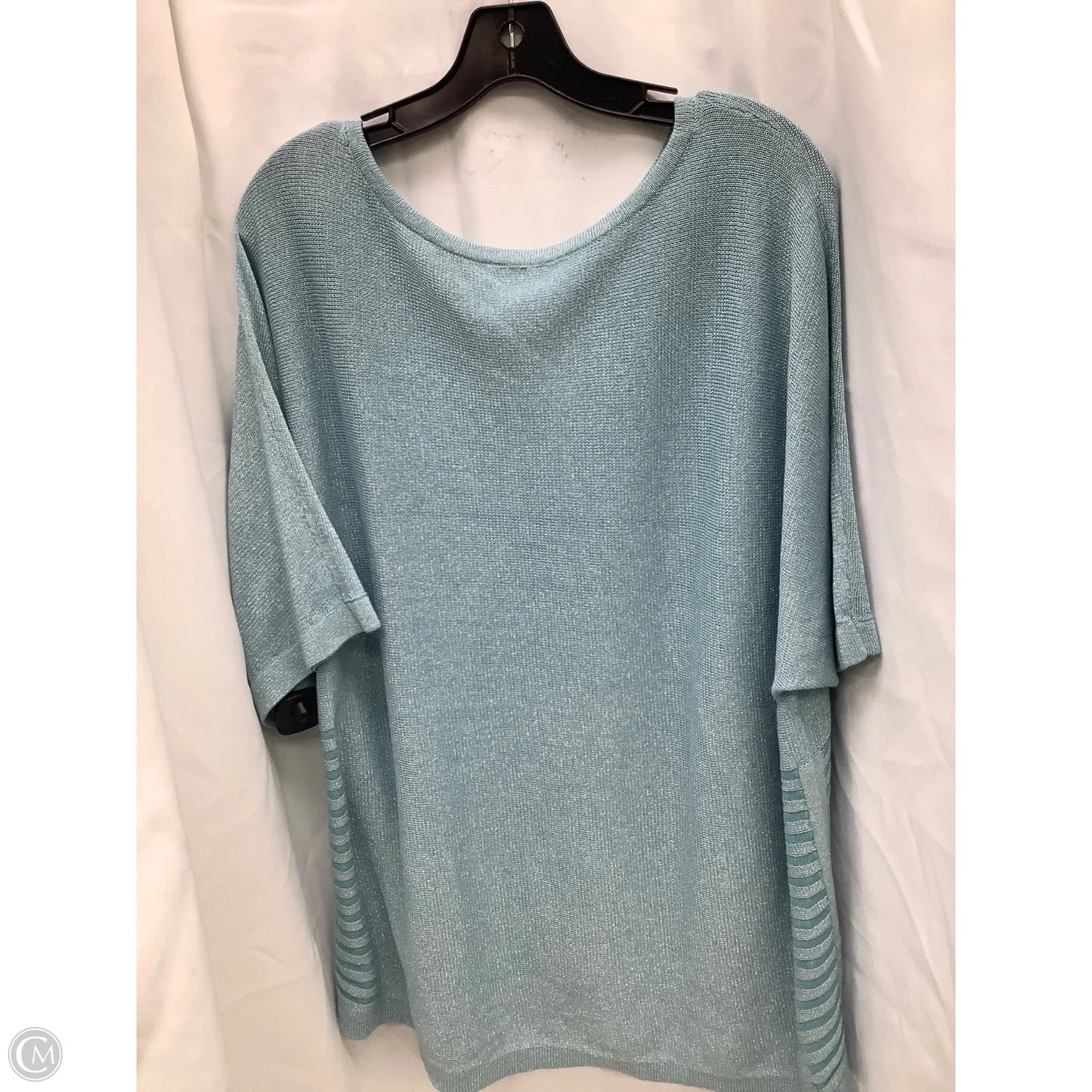 Top Short Sleeve By Chicos In Teal, Size: Xl