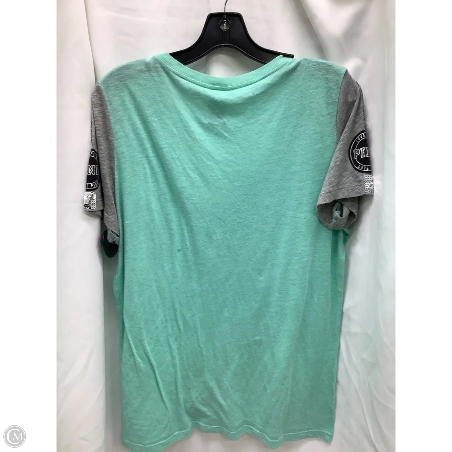 Top Short Sleeve By Pink In Teal, Size: L