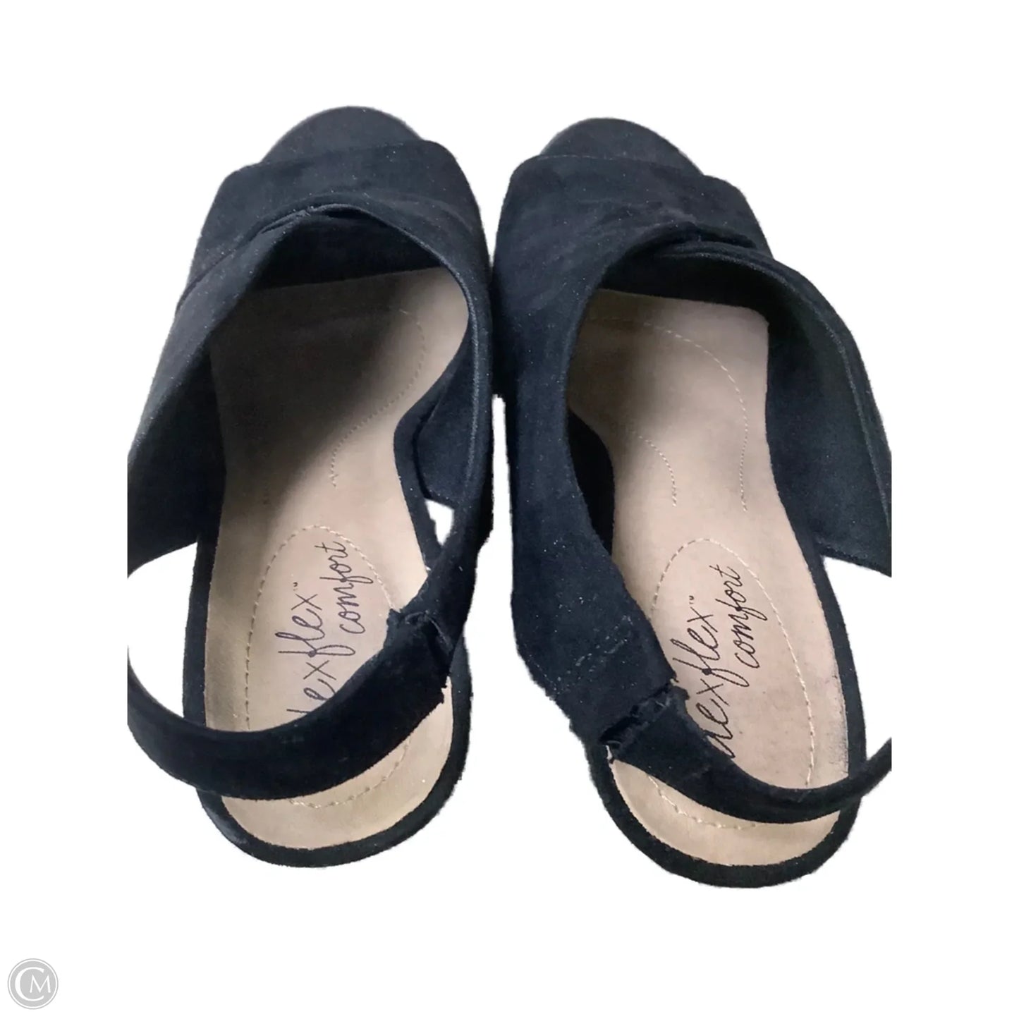 Sandals Heels Block By Dexflex In Black, Size: 5.5