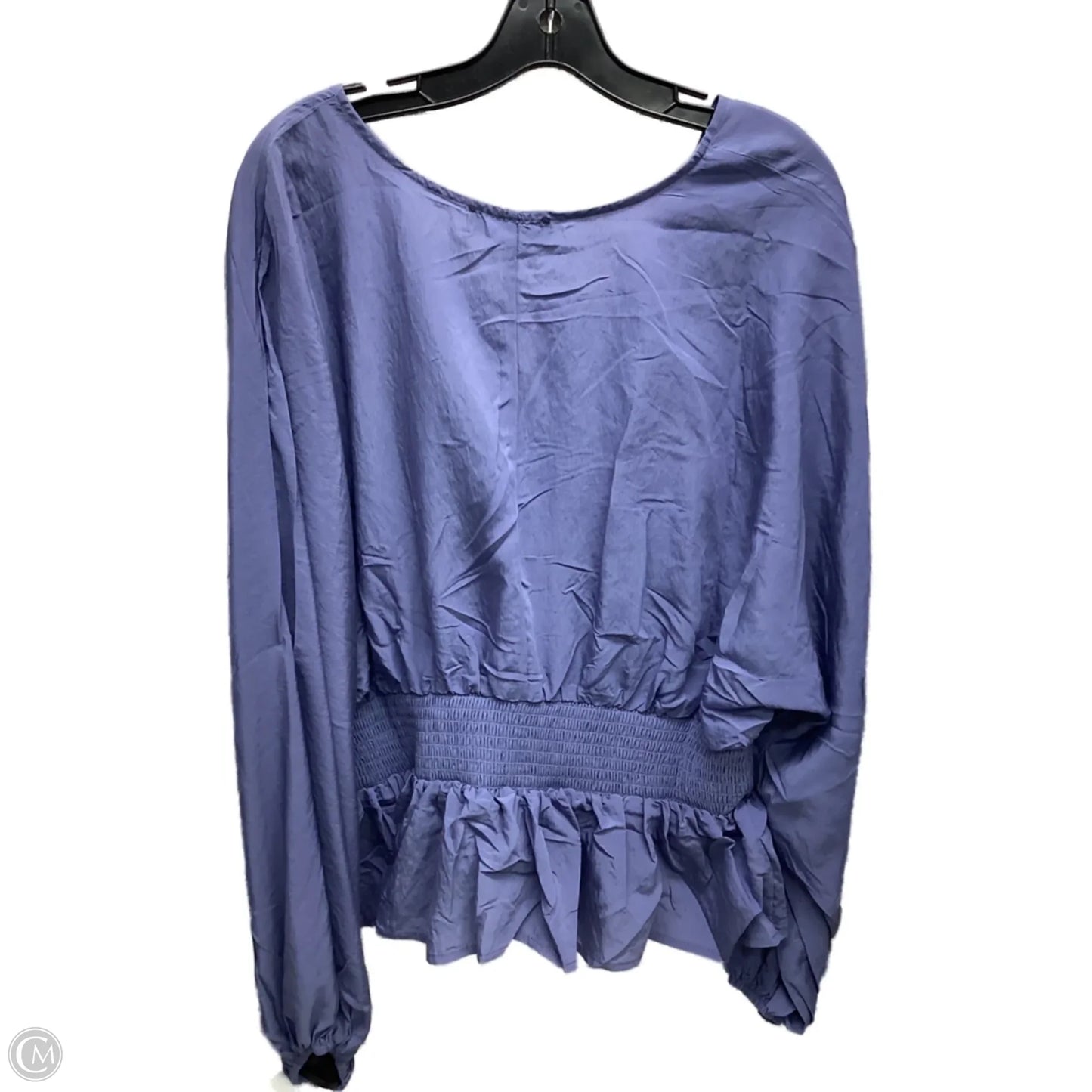 Top Long Sleeve By Eloquii In Blue, Size: 20