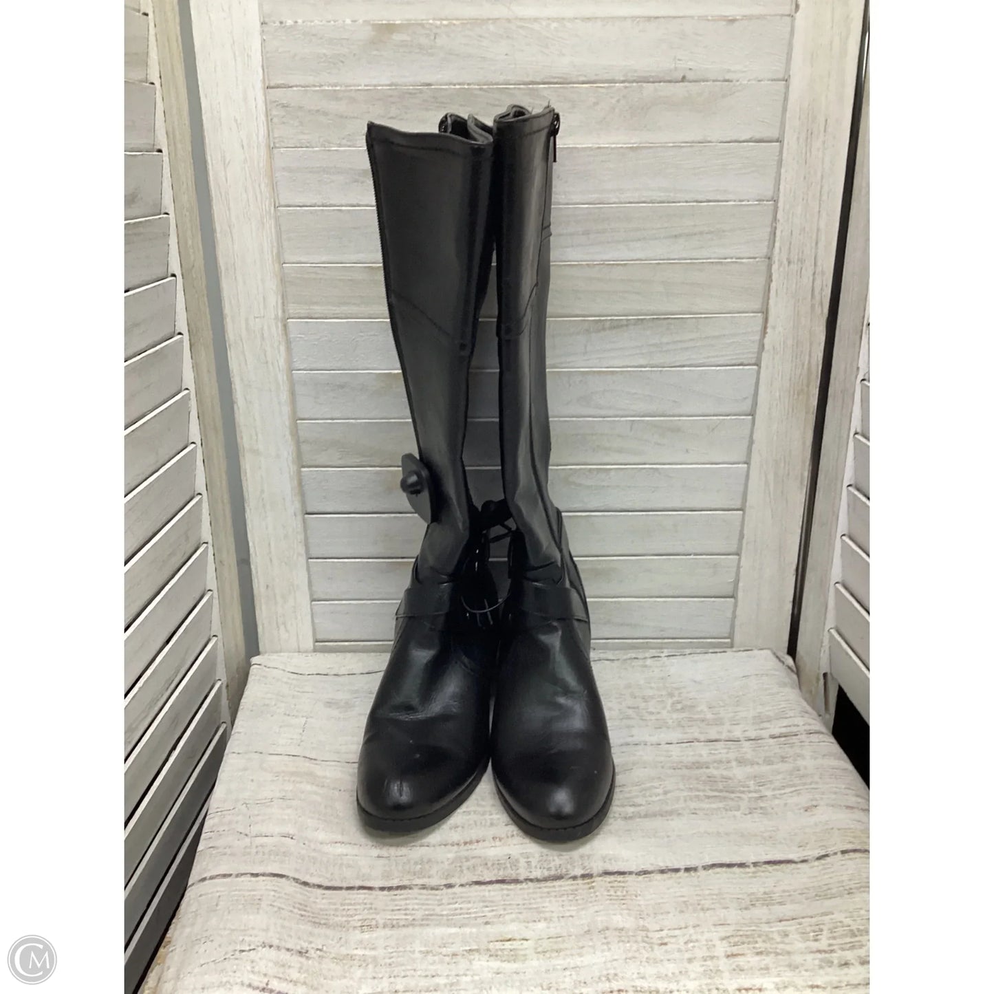 Boots Mid-calf Heels By Unisa In Black, Size: 6.5