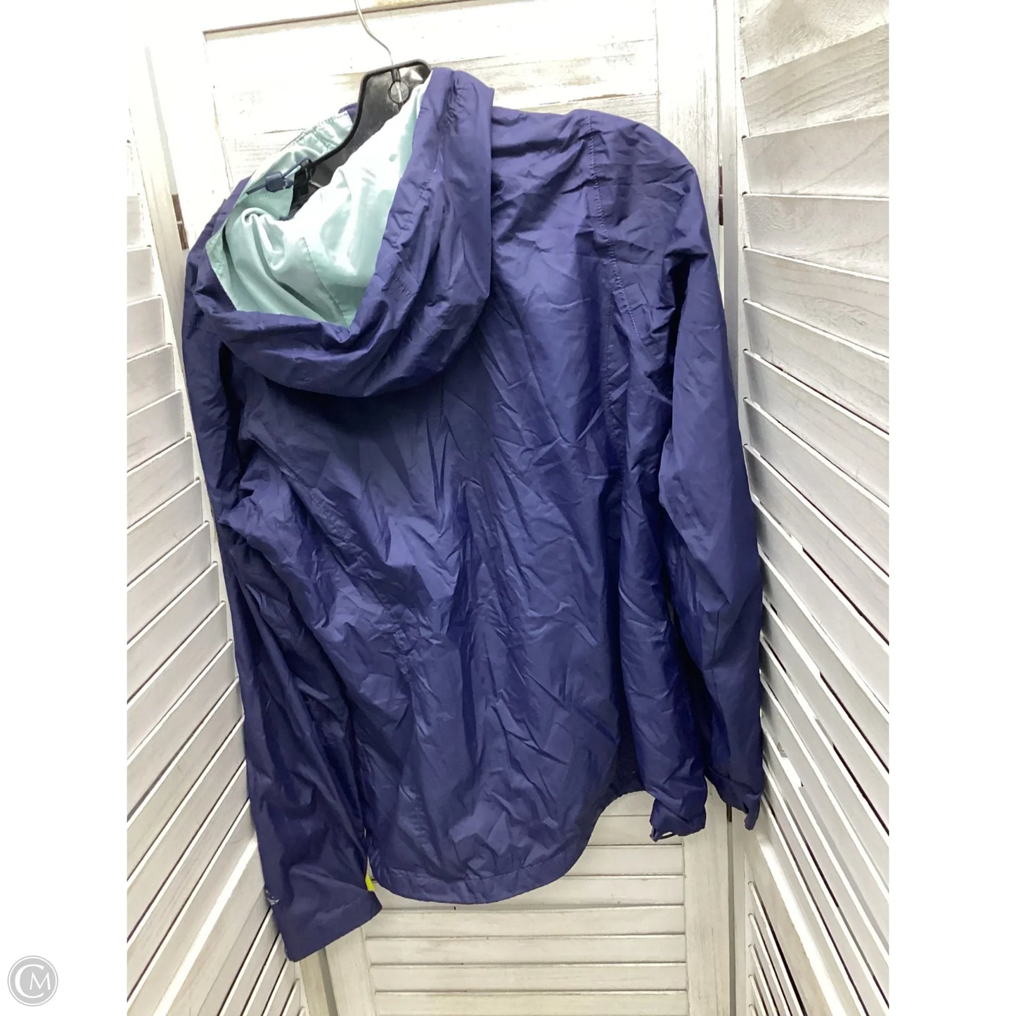 Jacket Windbreaker By Columbia In Blue, Size: M