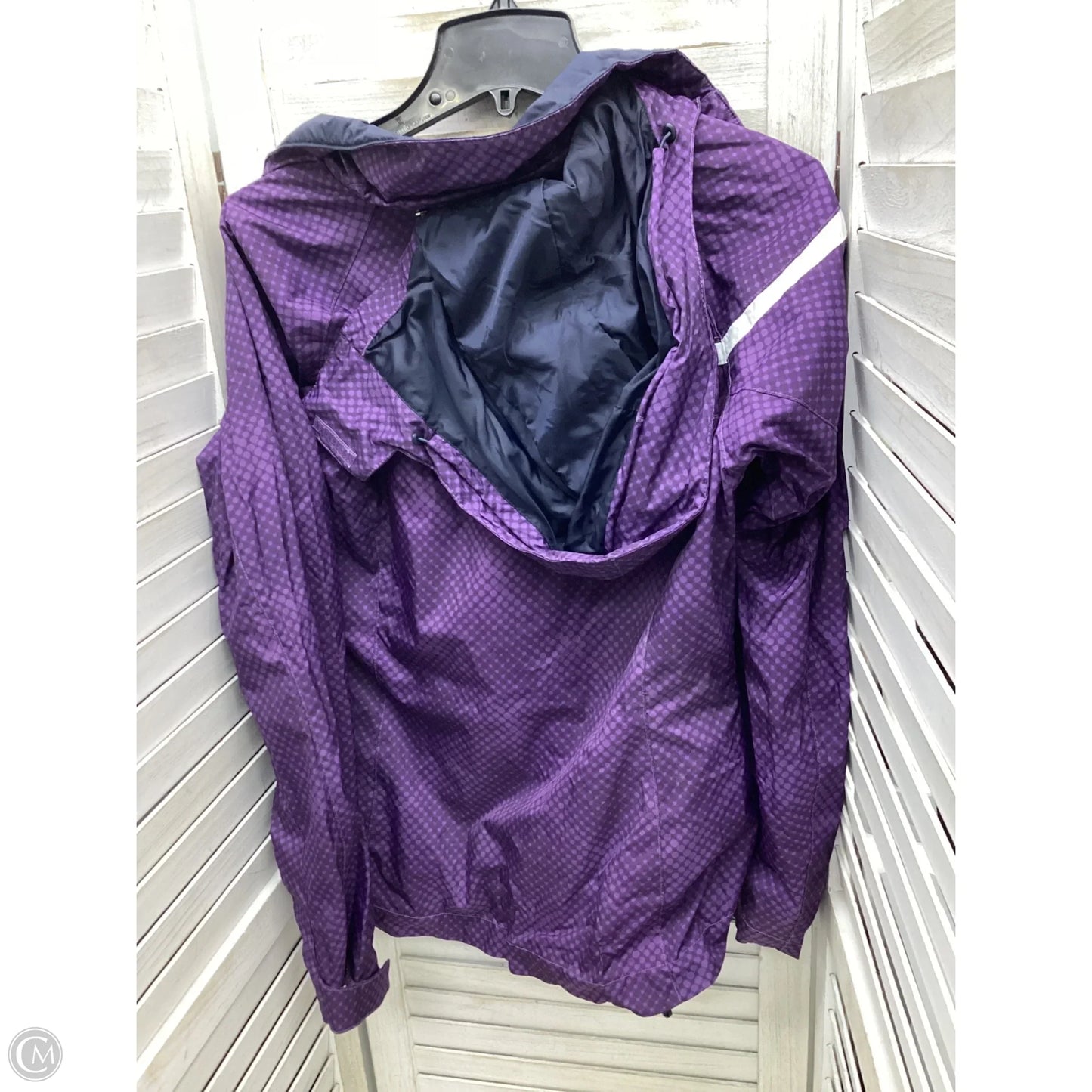 Jacket Windbreaker By Columbia In Purple, Size: M