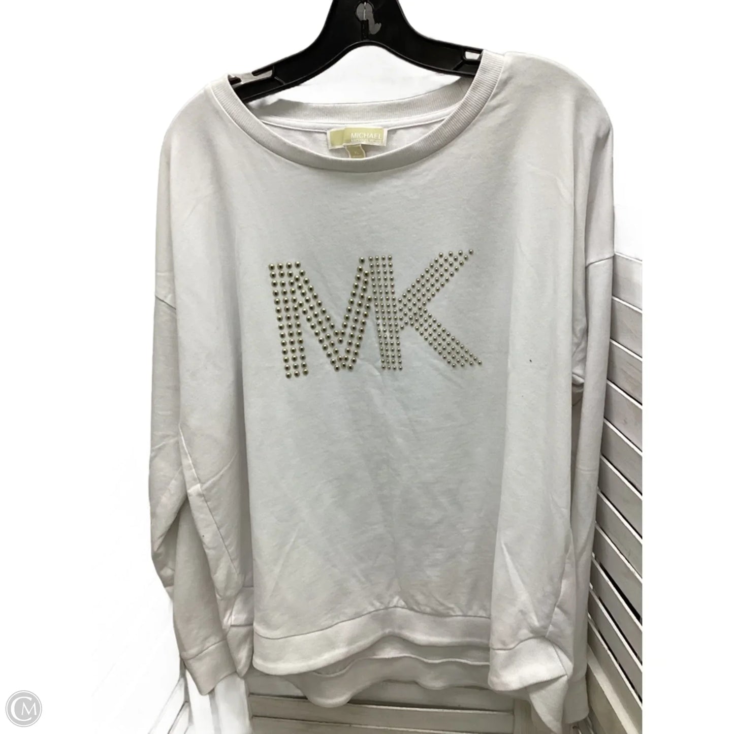 Top Long Sleeve By Michael By Michael Kors In White, Size: Xl