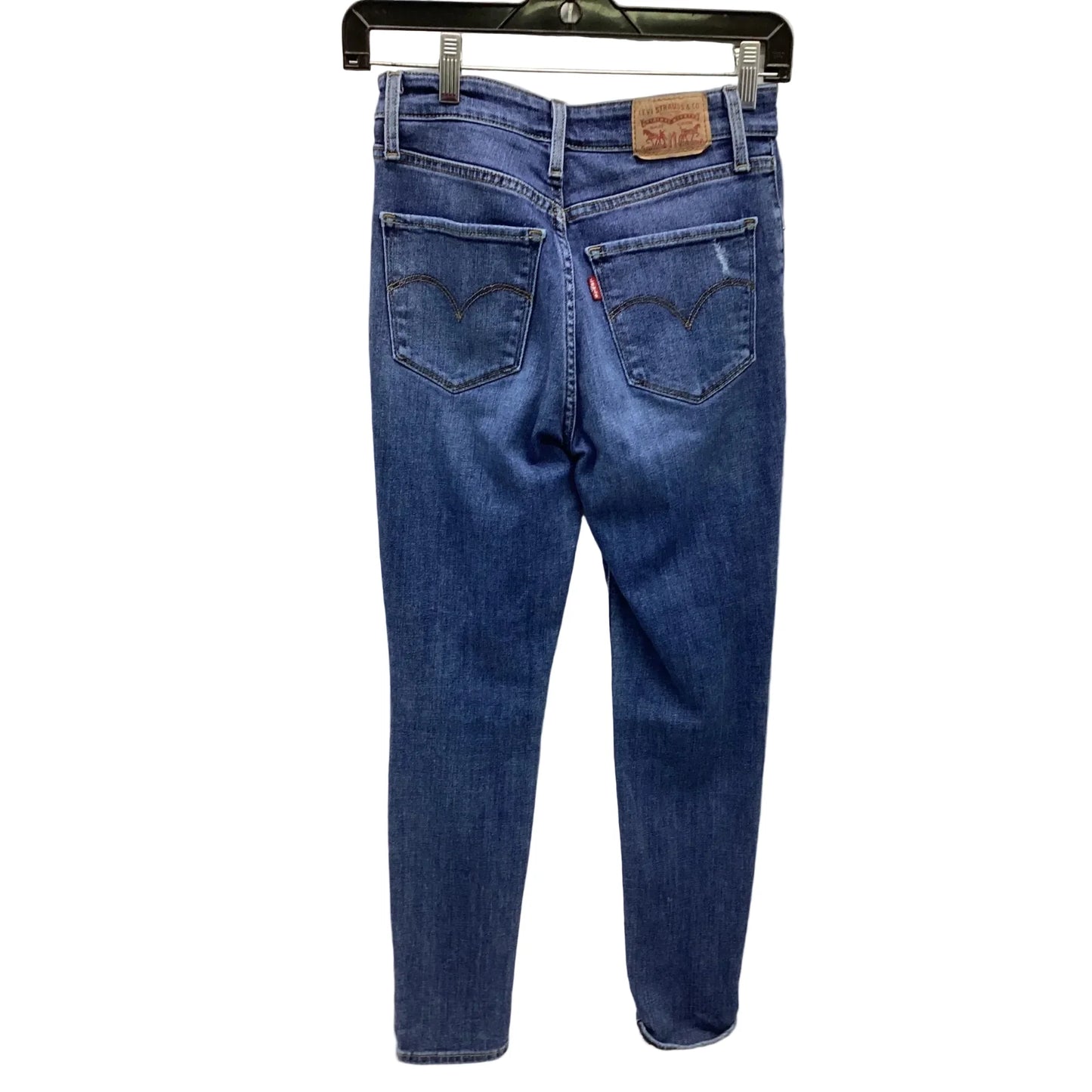 Jeans Skinny By Levis In Blue Denim, Size: 4