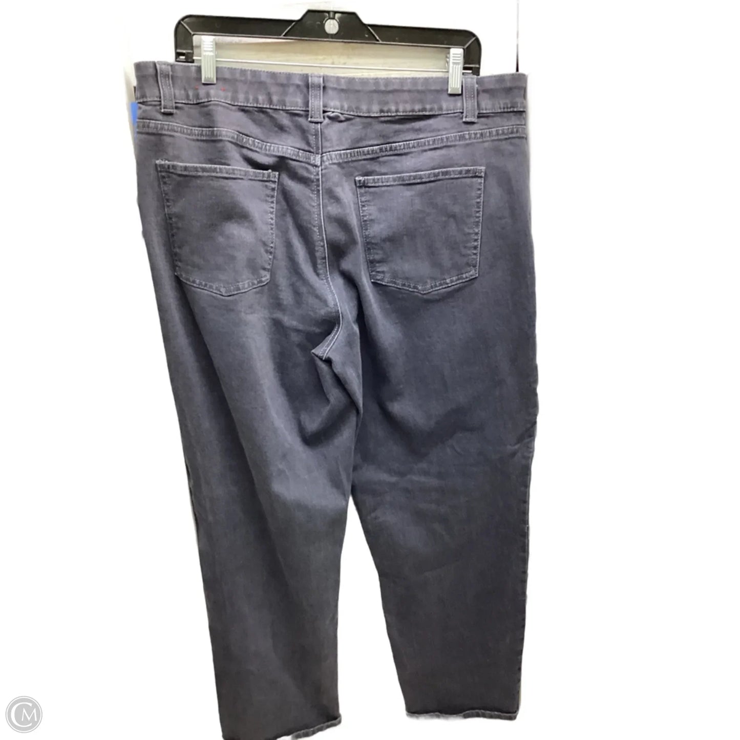 Jeans Straight By Talbots In Grey Denim, Size: 16