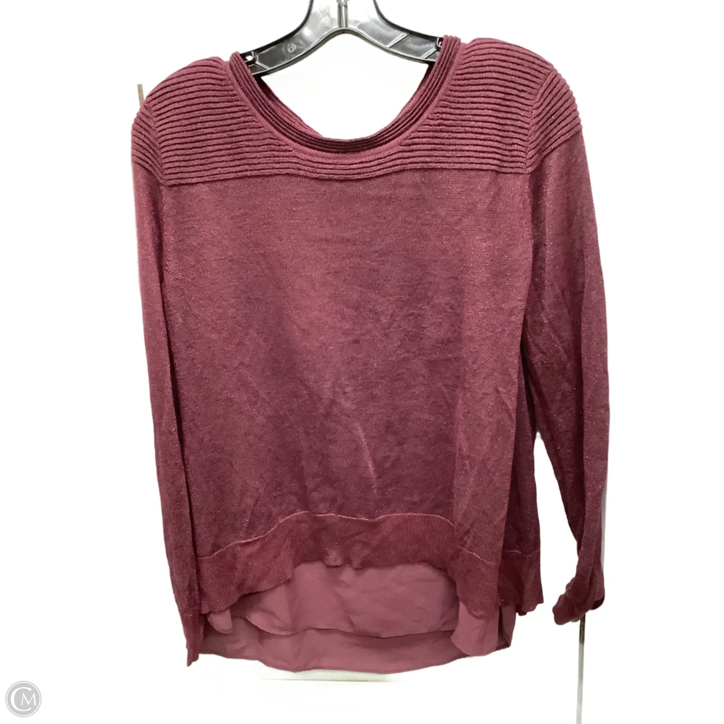 Top Long Sleeve By Joseph A. In Maroon, Size: M