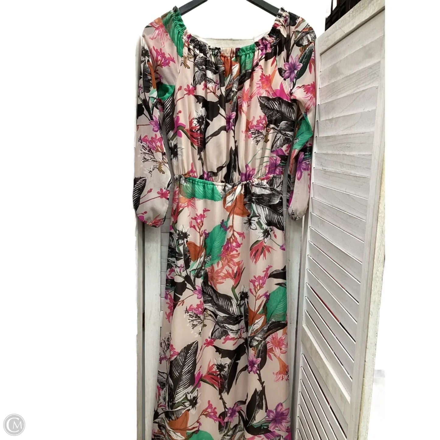 Dress Casual Maxi By Nine West Apparel In Tropical Print, Size: 4