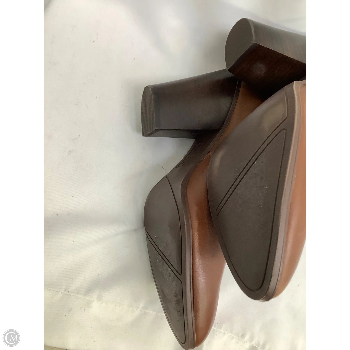 Boots Ankle Heels By Nine West In Brown, Size: 11