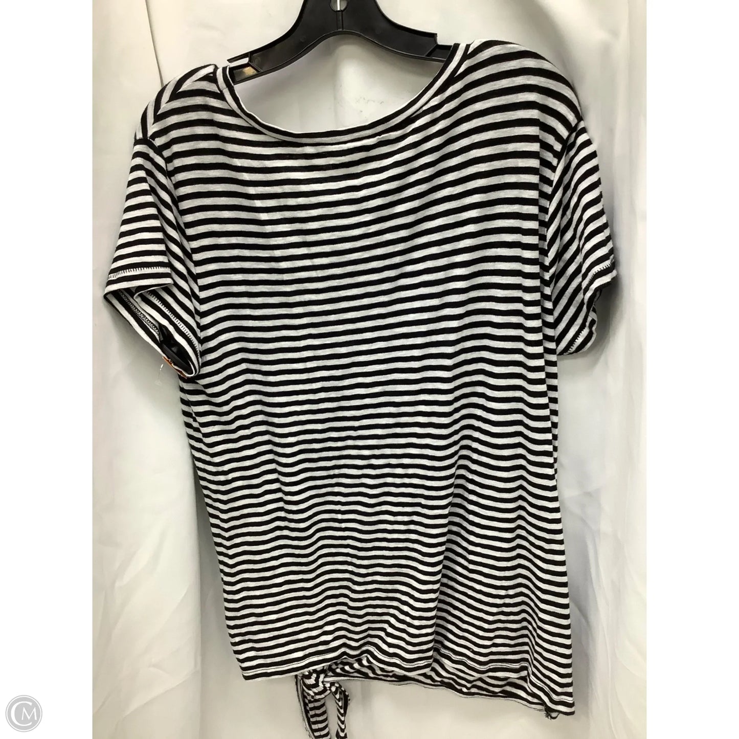 Top Short Sleeve By Caslon In Striped Pattern, Size: L