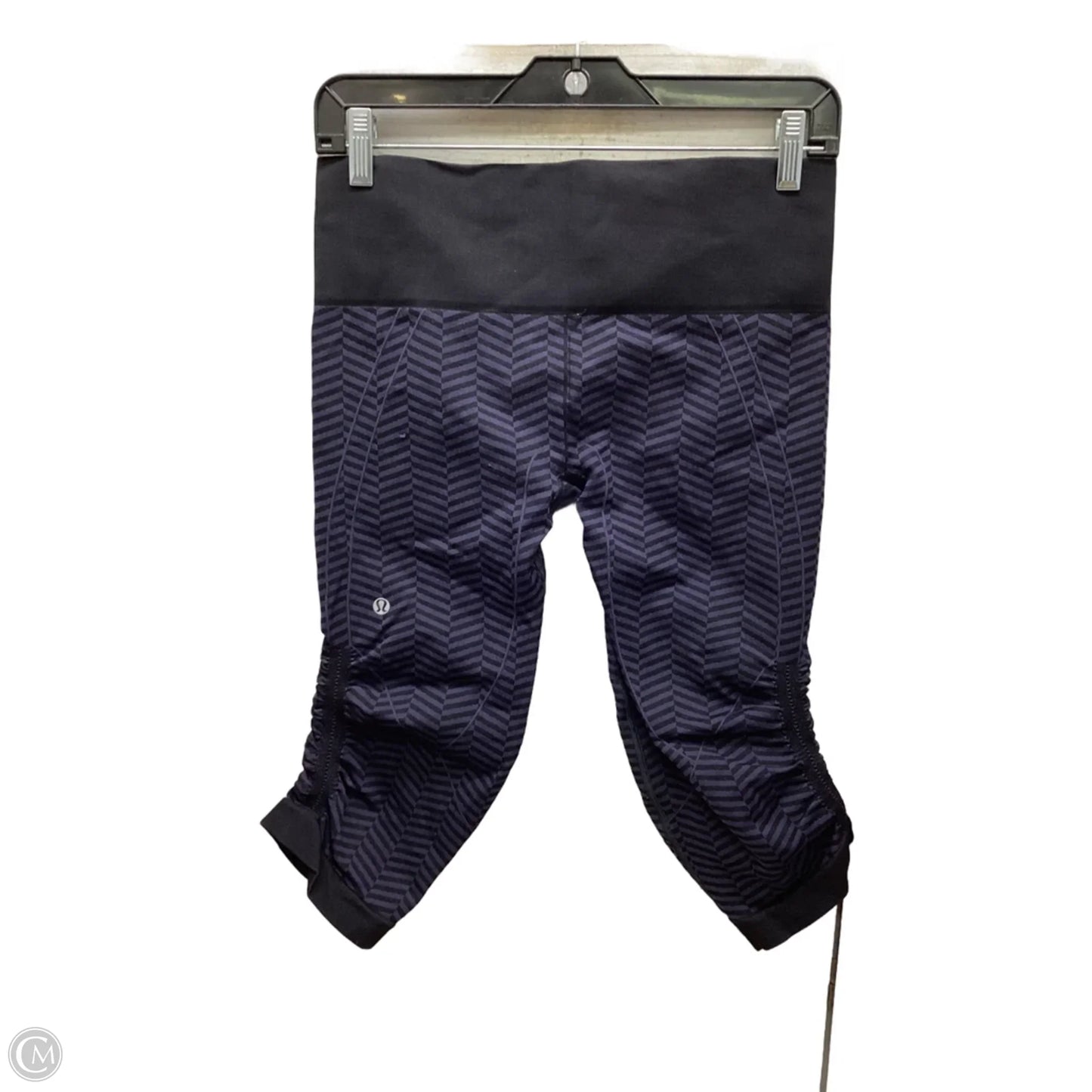 Athletic Leggings Capris By Lululemon In Black & Purple, Size: 8
