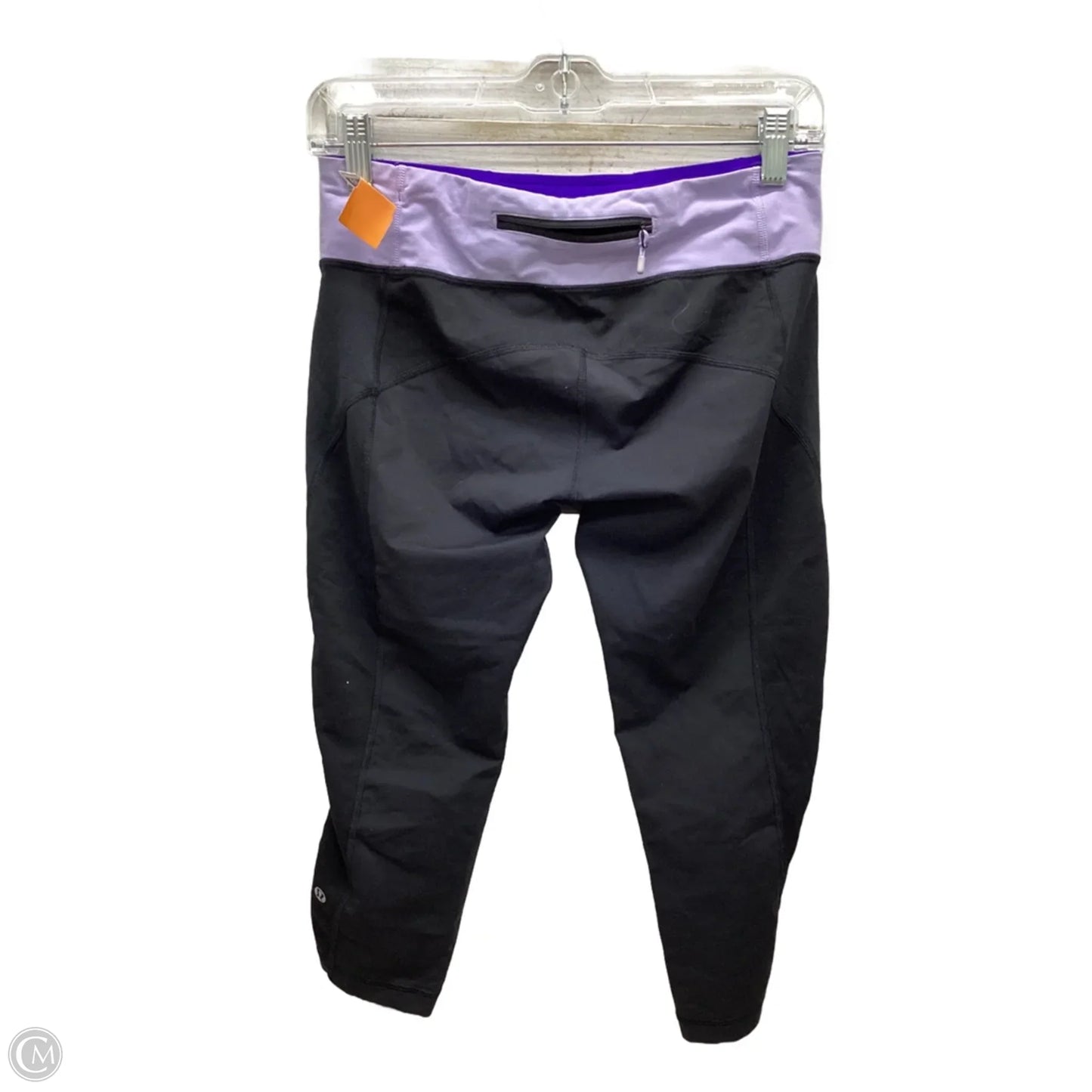 Athletic Leggings Capris By Lululemon In Black & Purple, Size: 8