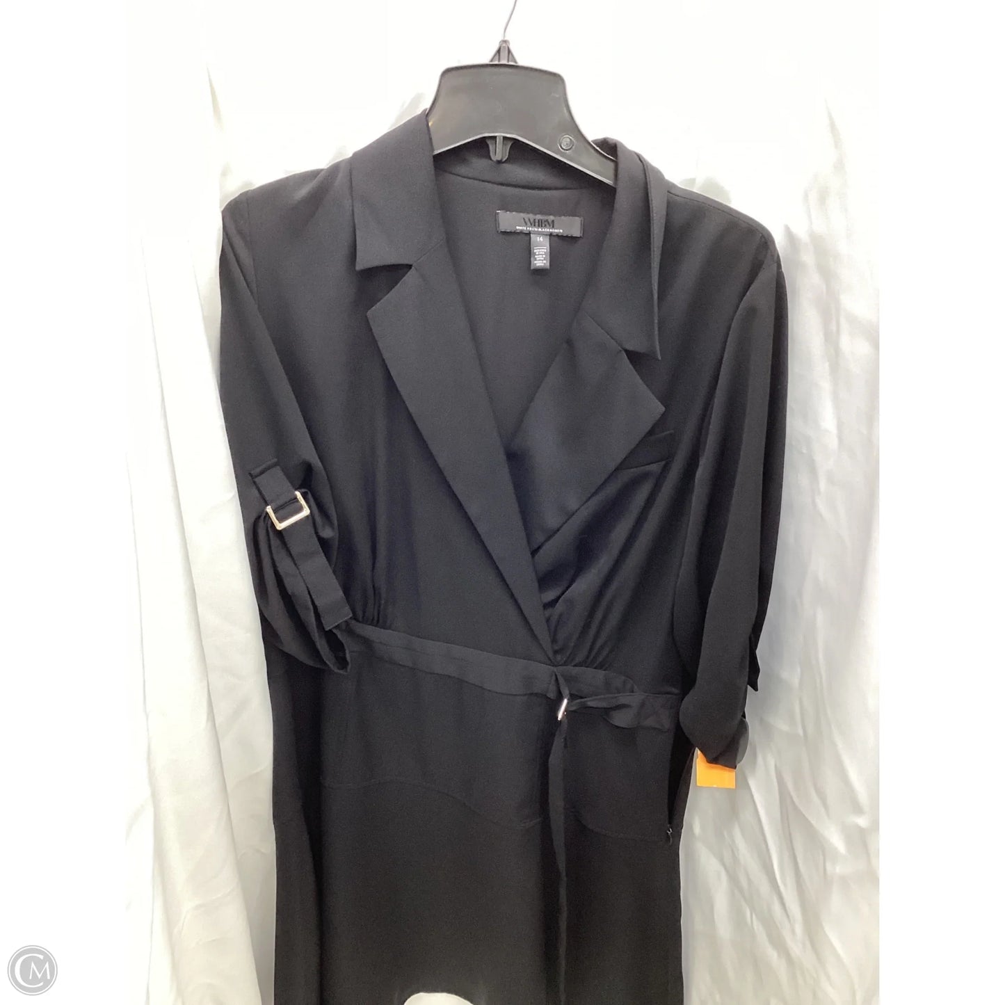 Dress Casual Midi By White House Black Market In Black, Size: 14