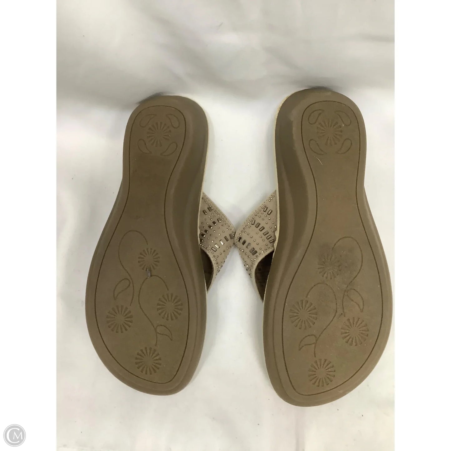Sandals Heels Wedge By Cliffs By White Mountain In Beige, Size: 9.5