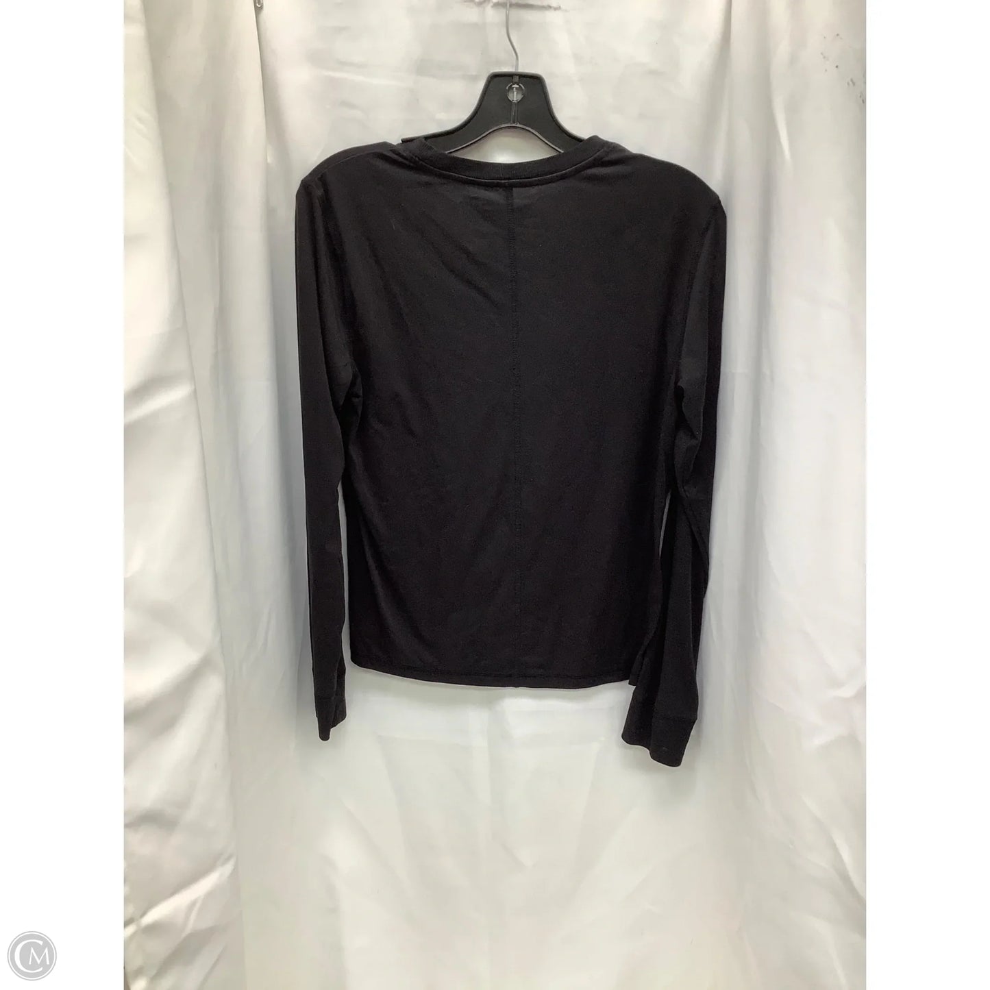 Athletic Top Long Sleeve Crewneck By Tek Gear In Black, Size: M