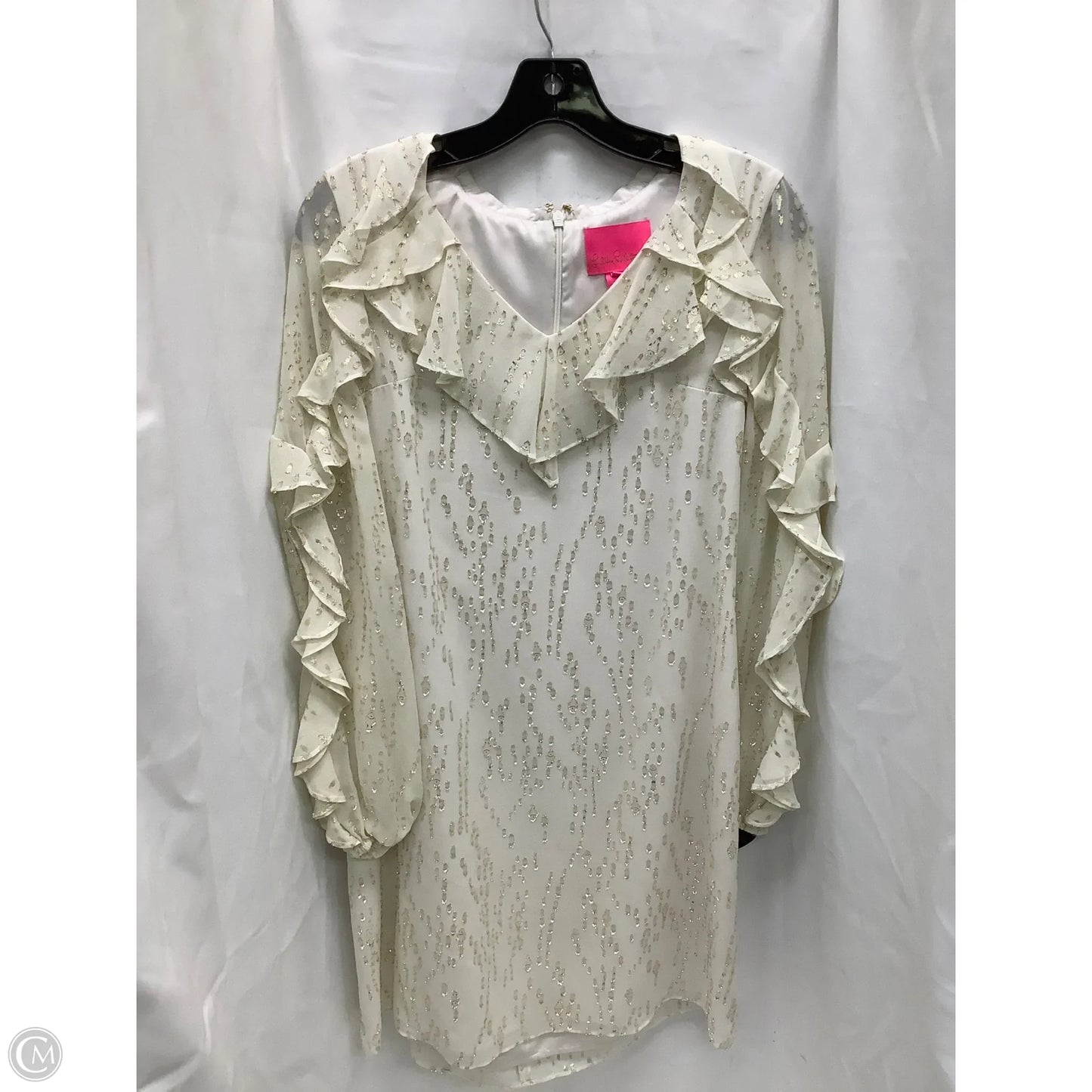 Dress Designer By Lilly Pulitzer In Gold & Tan, Size: 0