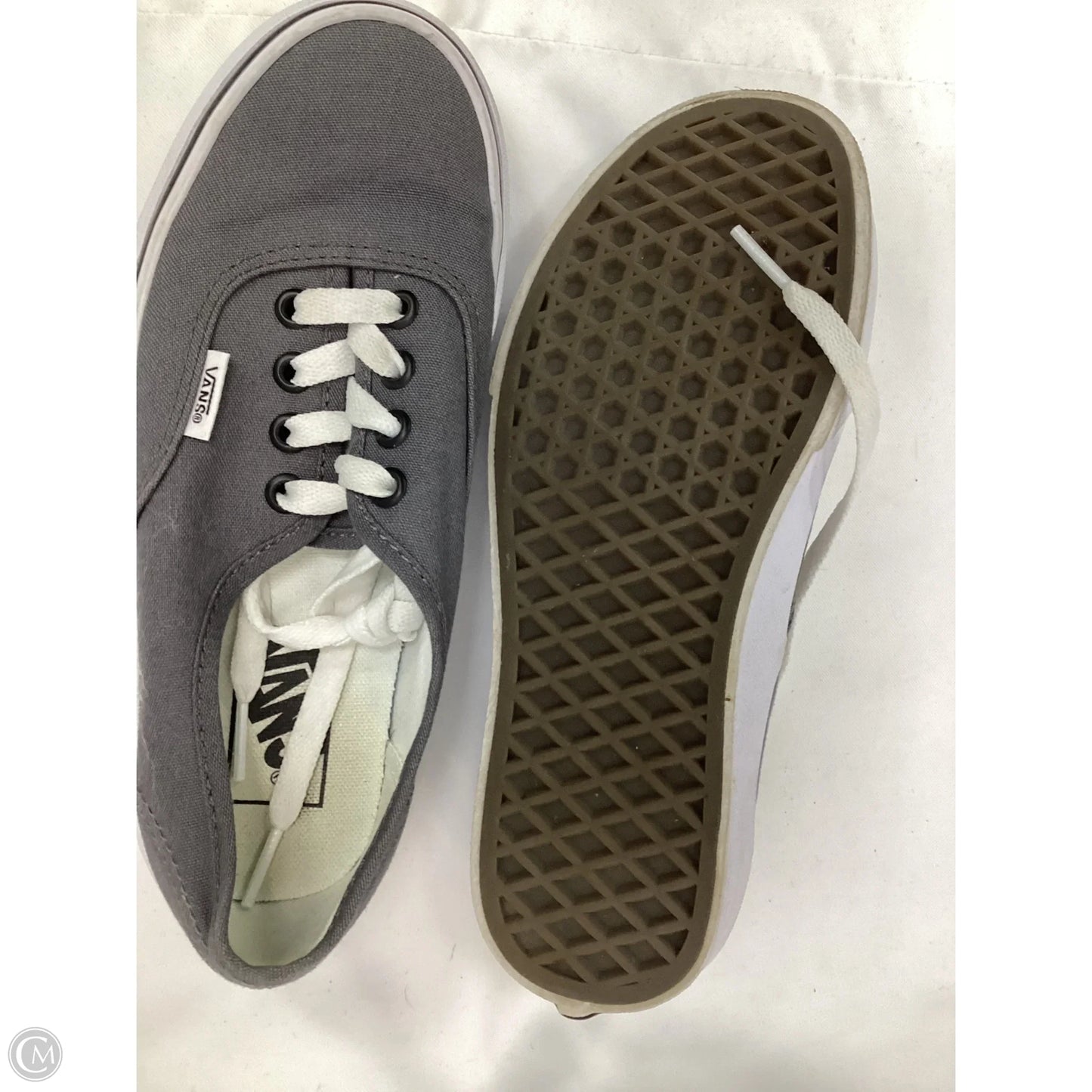 Shoes Flats By Vans In Grey, Size: 6