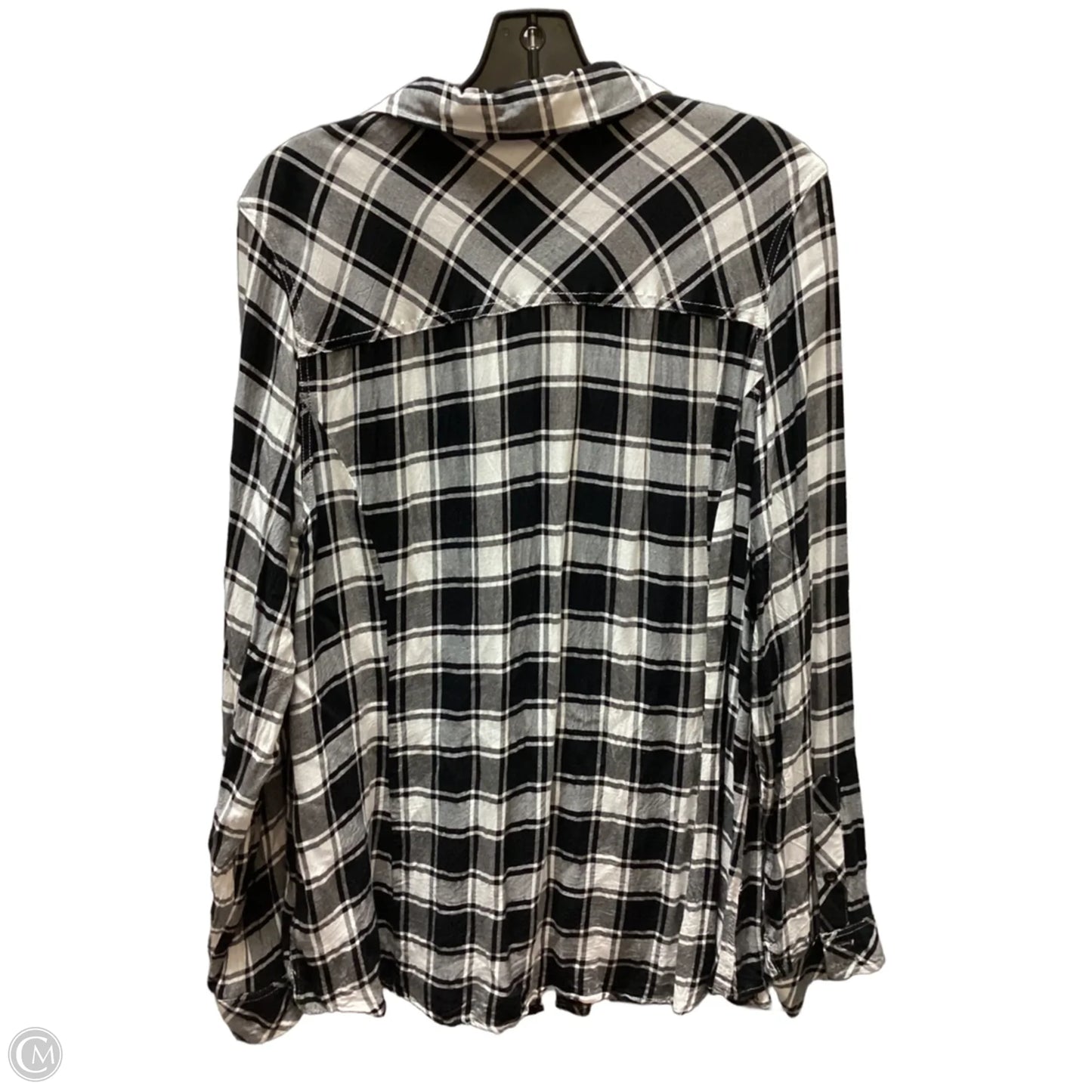 Top Long Sleeve By Torrid In Plaid Pattern, Size: 2x