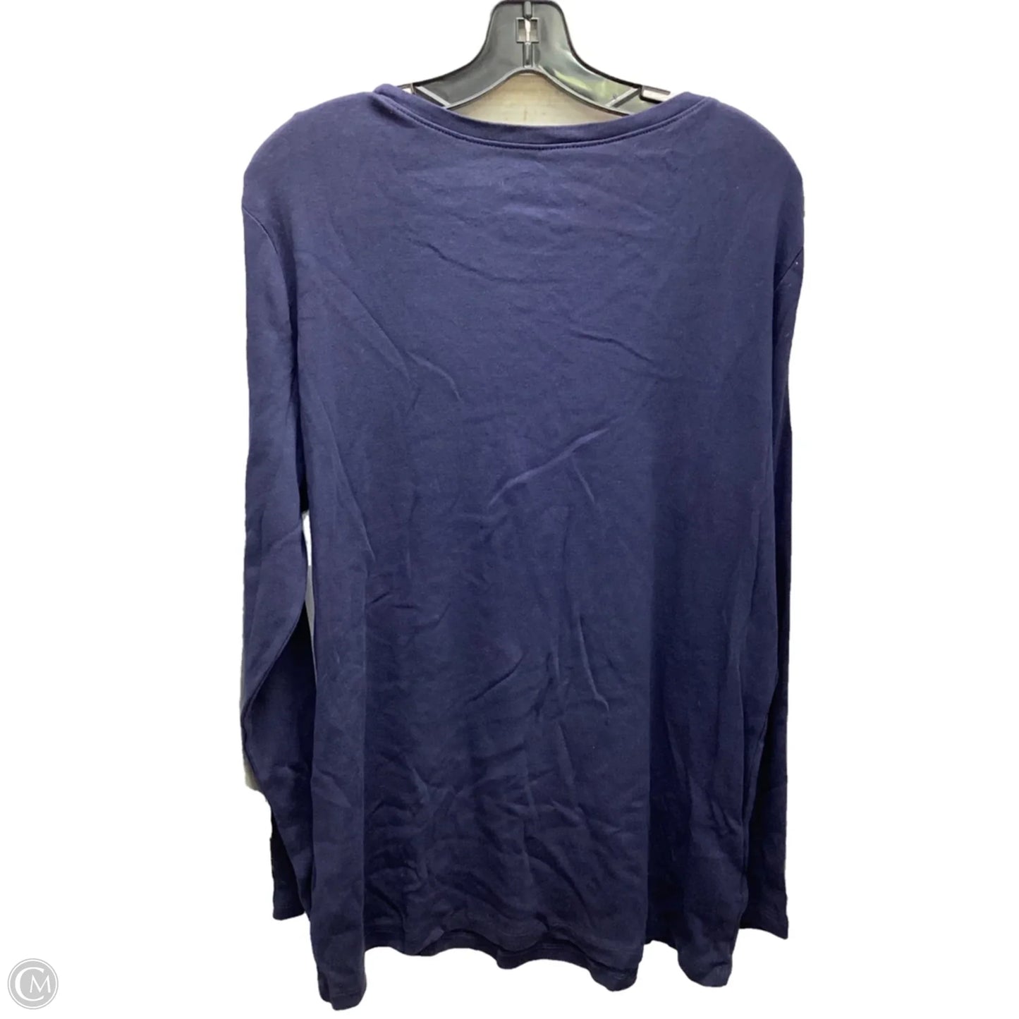 Top Long Sleeve By Eddie Bauer In Blue, Size: 2x