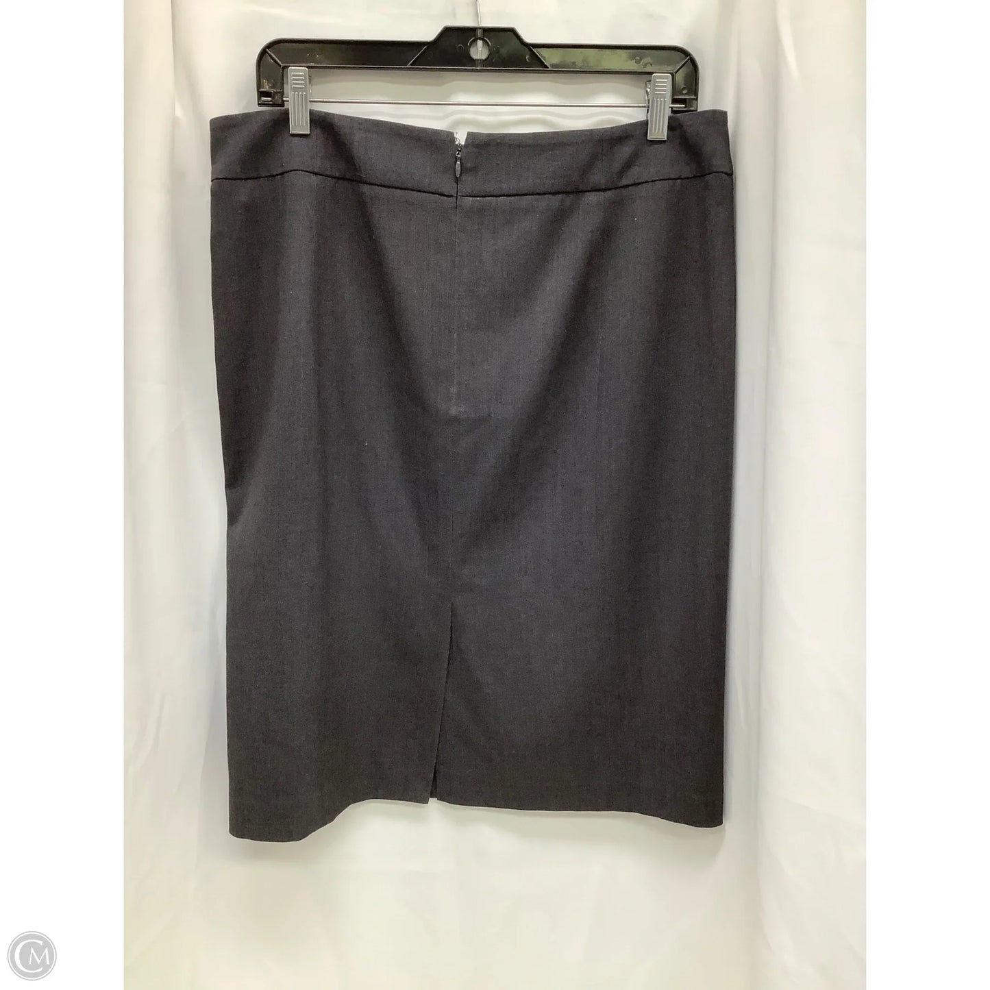 Skirt Midi By Calvin Klein In Grey, Size: 12