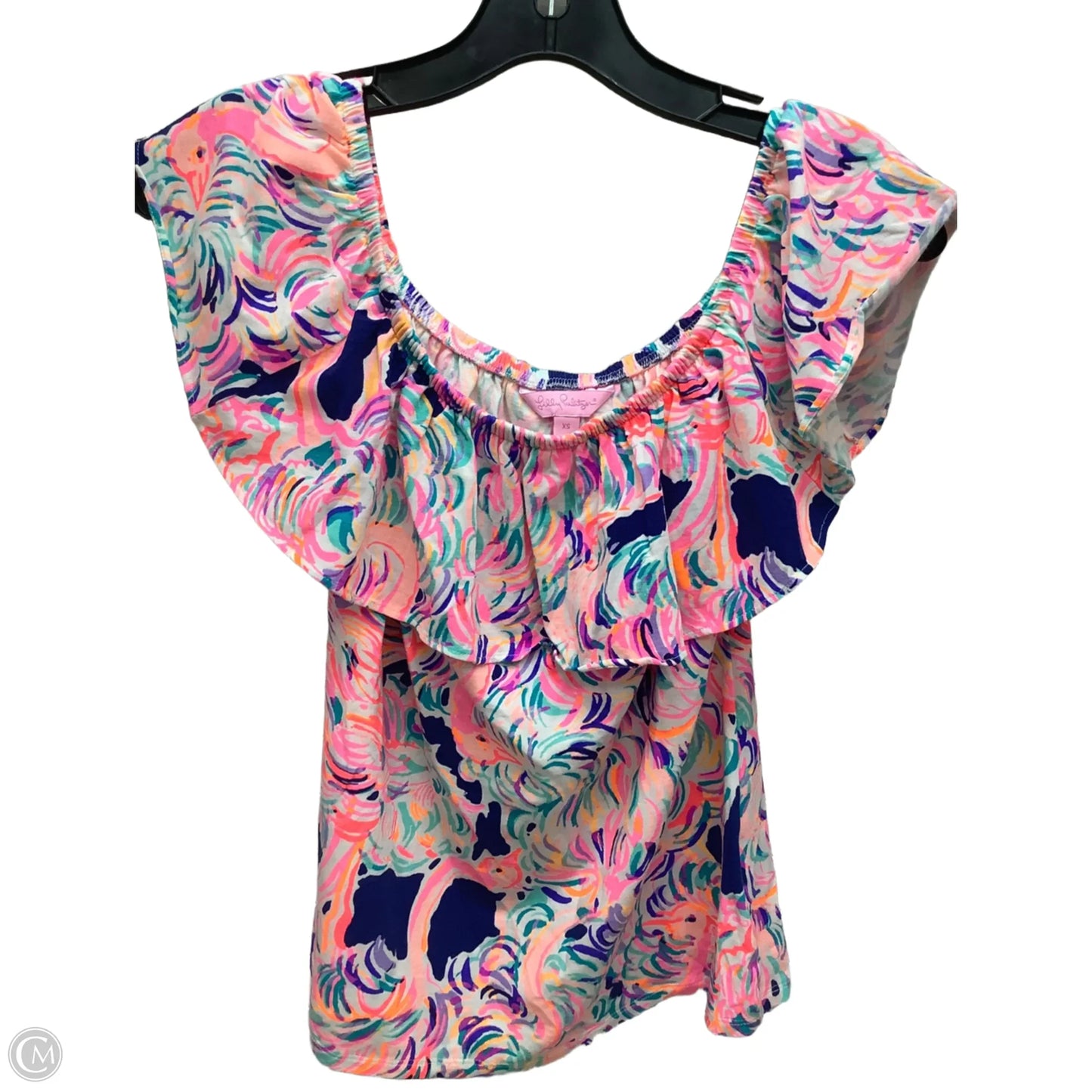 Top Short Sleeve Designer By Lilly Pulitzer In Multi-colored, Size: Xs