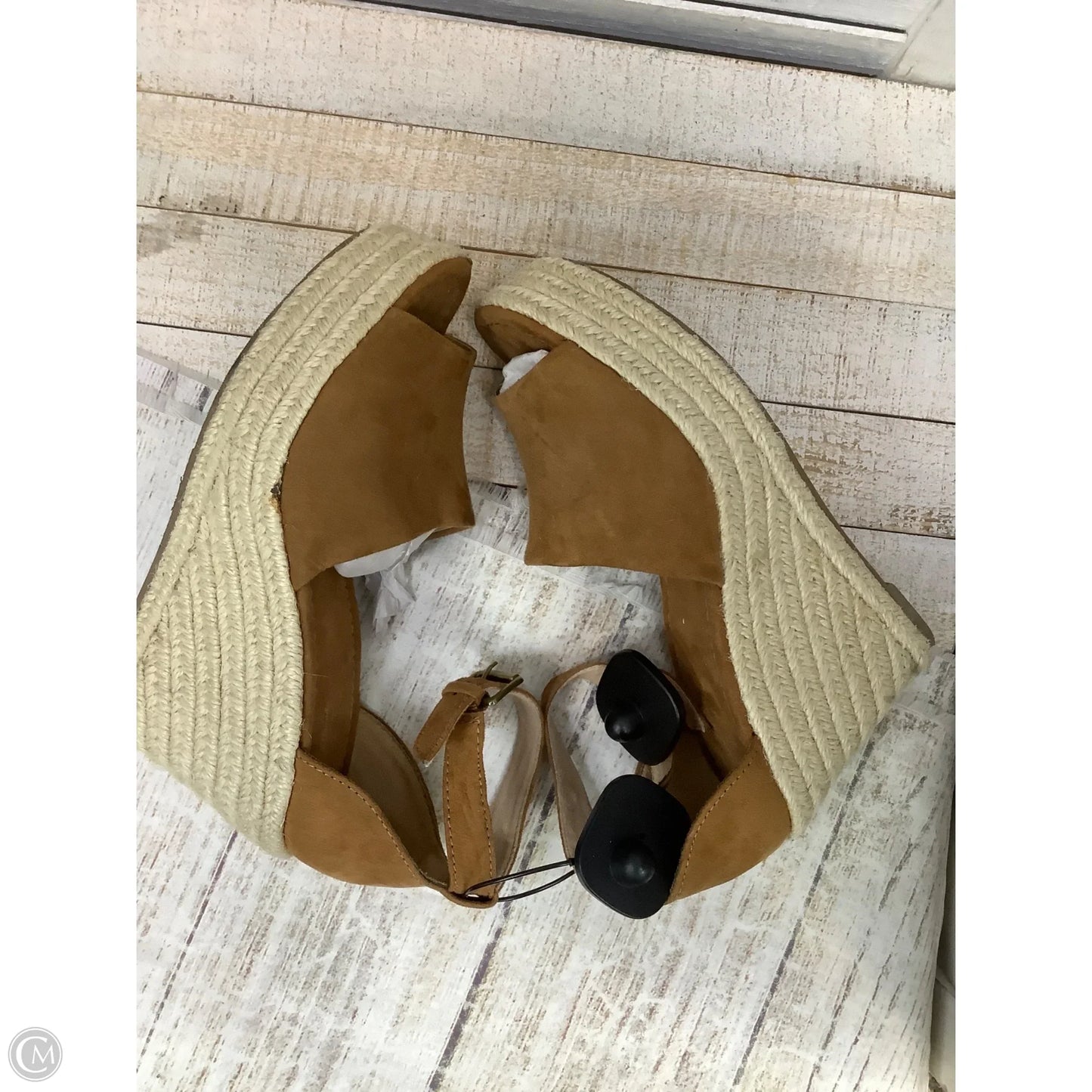 Sandals Heels Block By Universal Thread In Tan, Size: 7