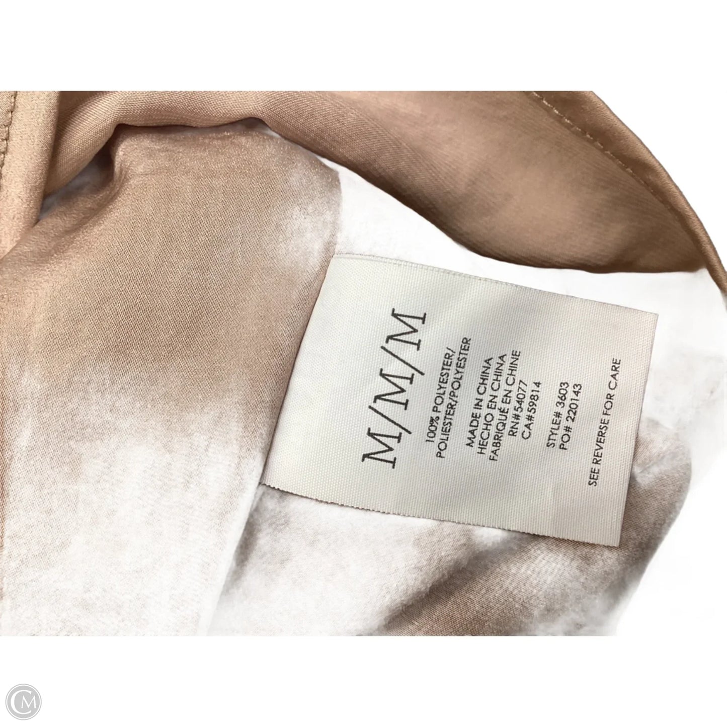 Top Sleeveless By Cabi In Tan, Size: M