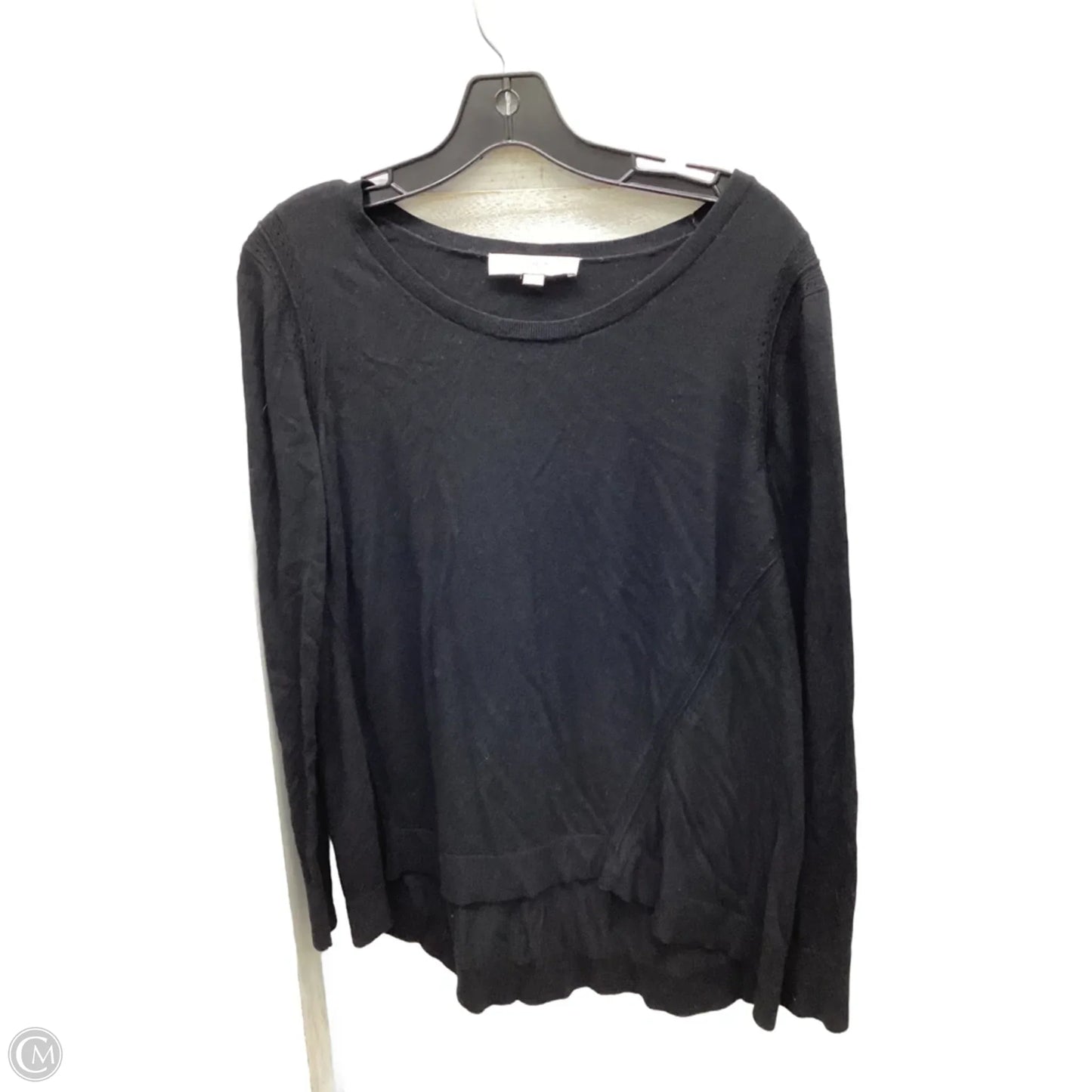 Top Long Sleeve By Loft In Black, Size: M