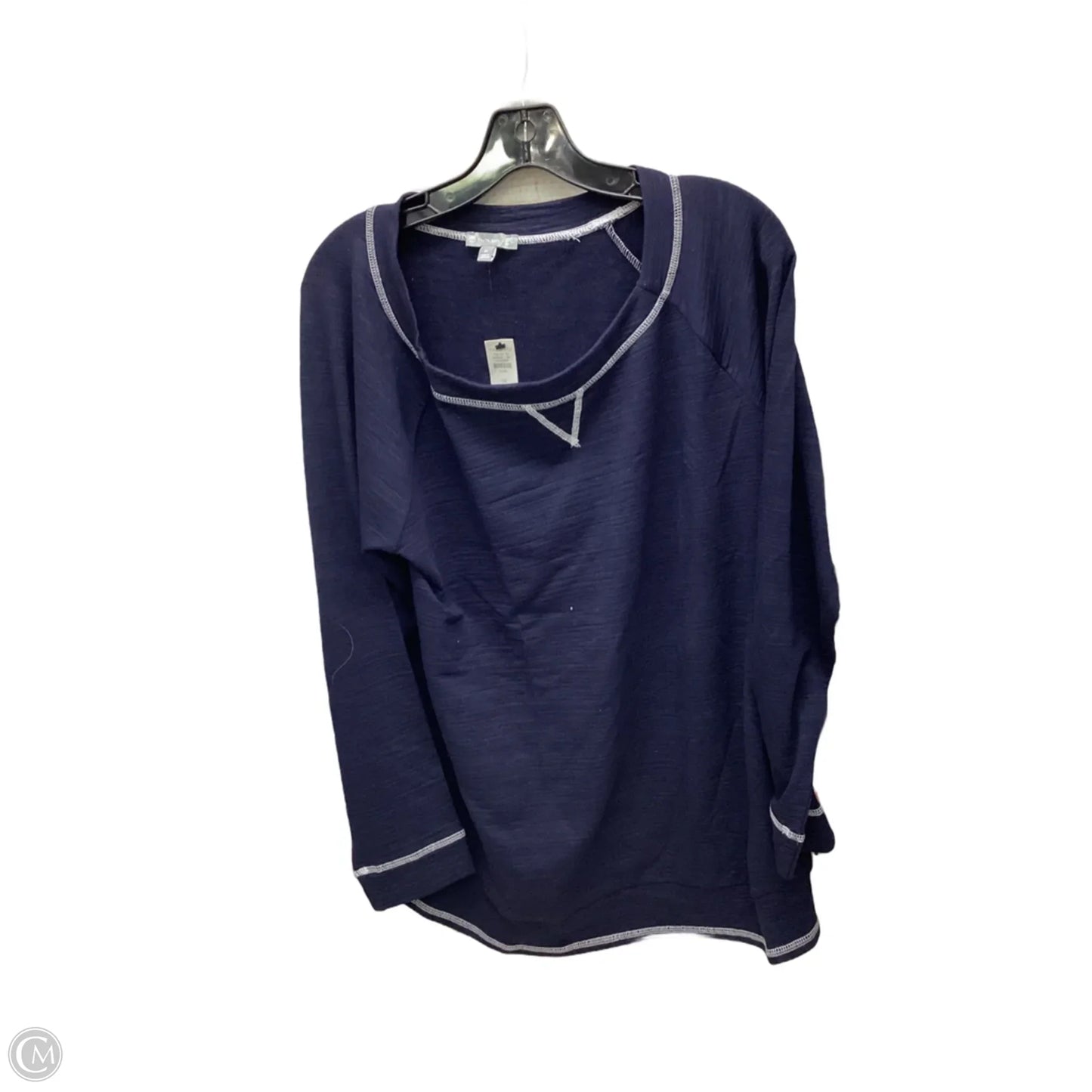 Top Long Sleeve By Talbots In Navy, Size: 1x