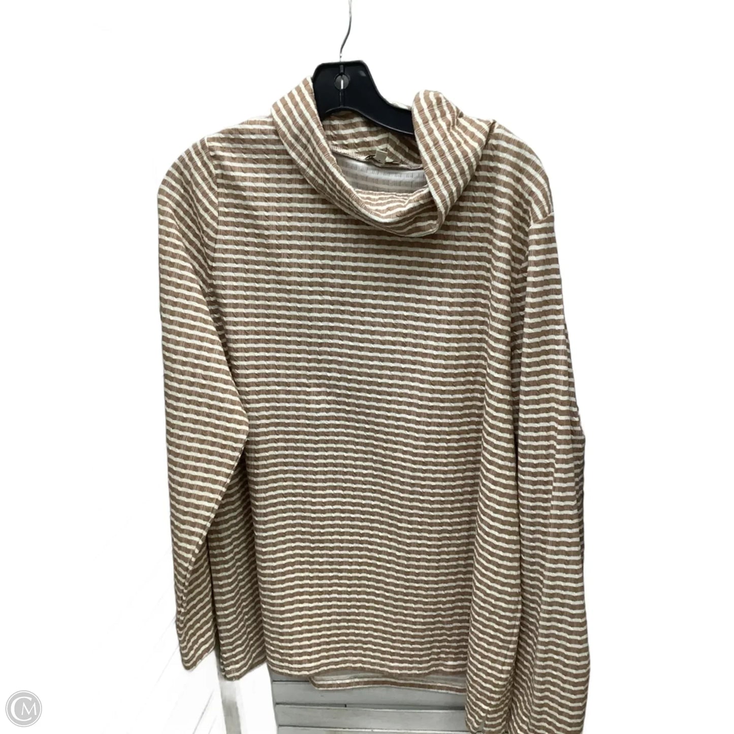 Top Long Sleeve By Talbots In Striped Pattern, Size: Xl