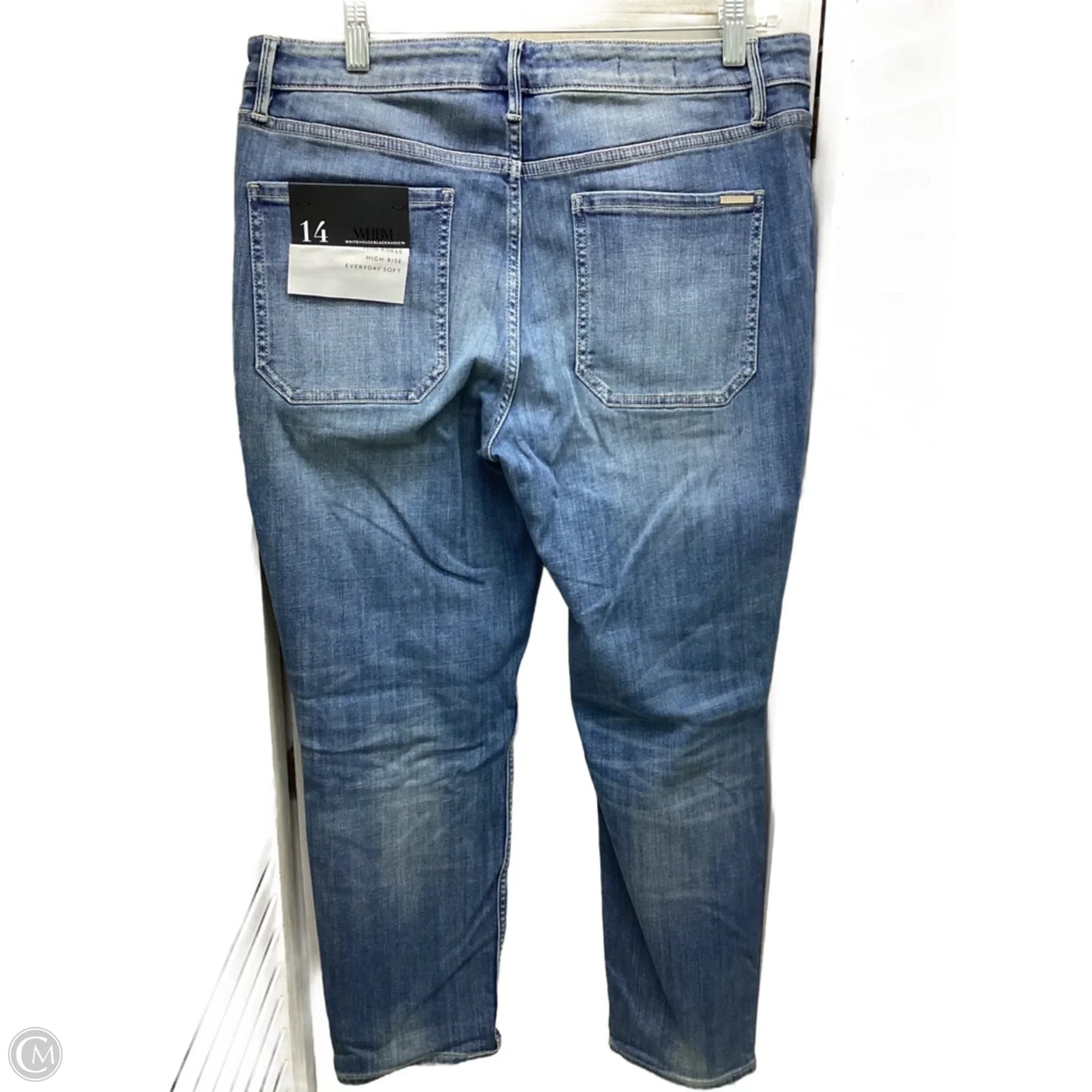 Jeans Straight By White House Black Market In Blue Denim, Size: 14