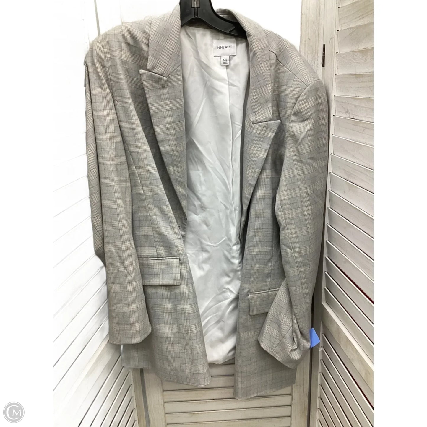 Blazer By Nine West Apparel In Plaid Pattern, Size: Xxl