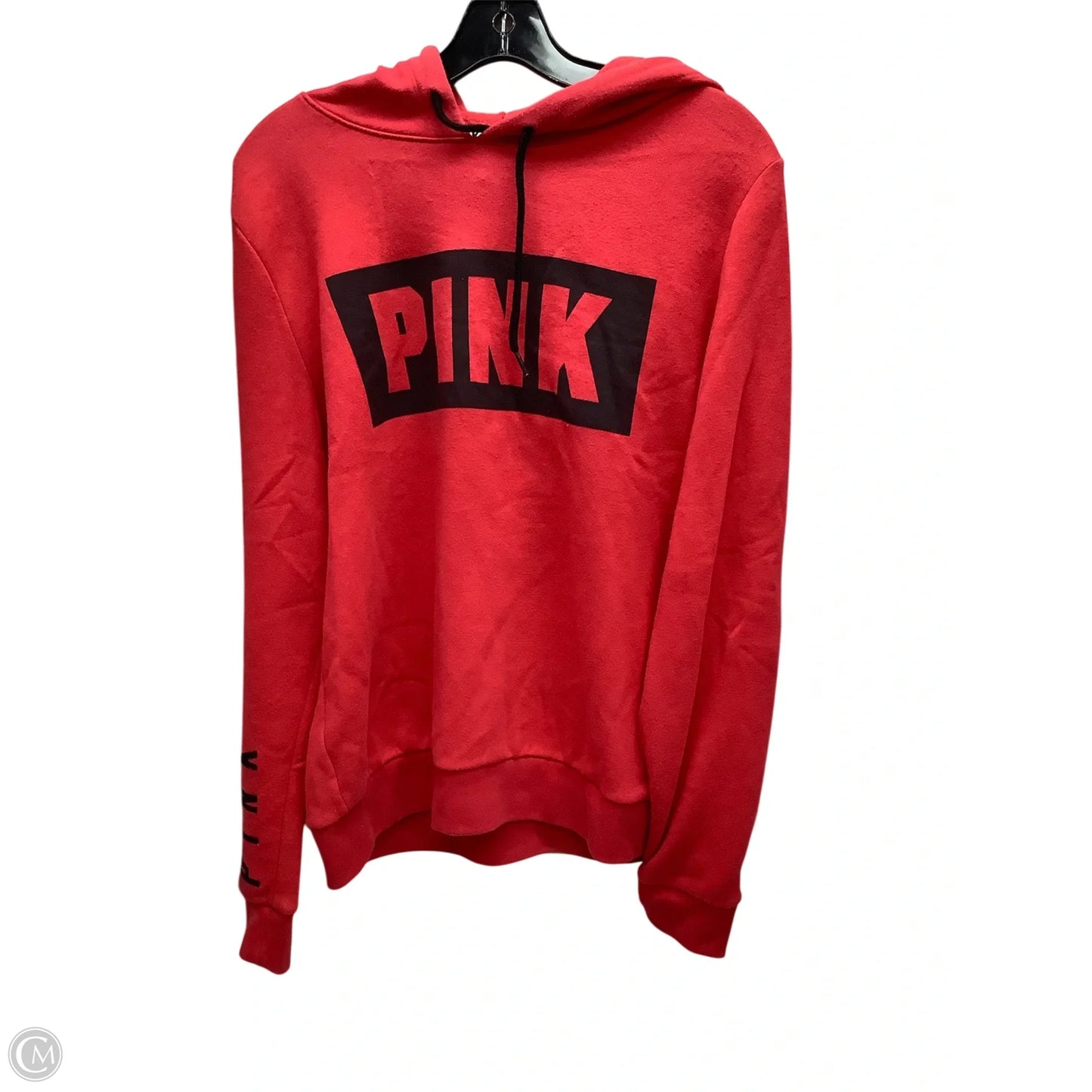 Sweatshirt Hoodie By Pink In Red, Size: L