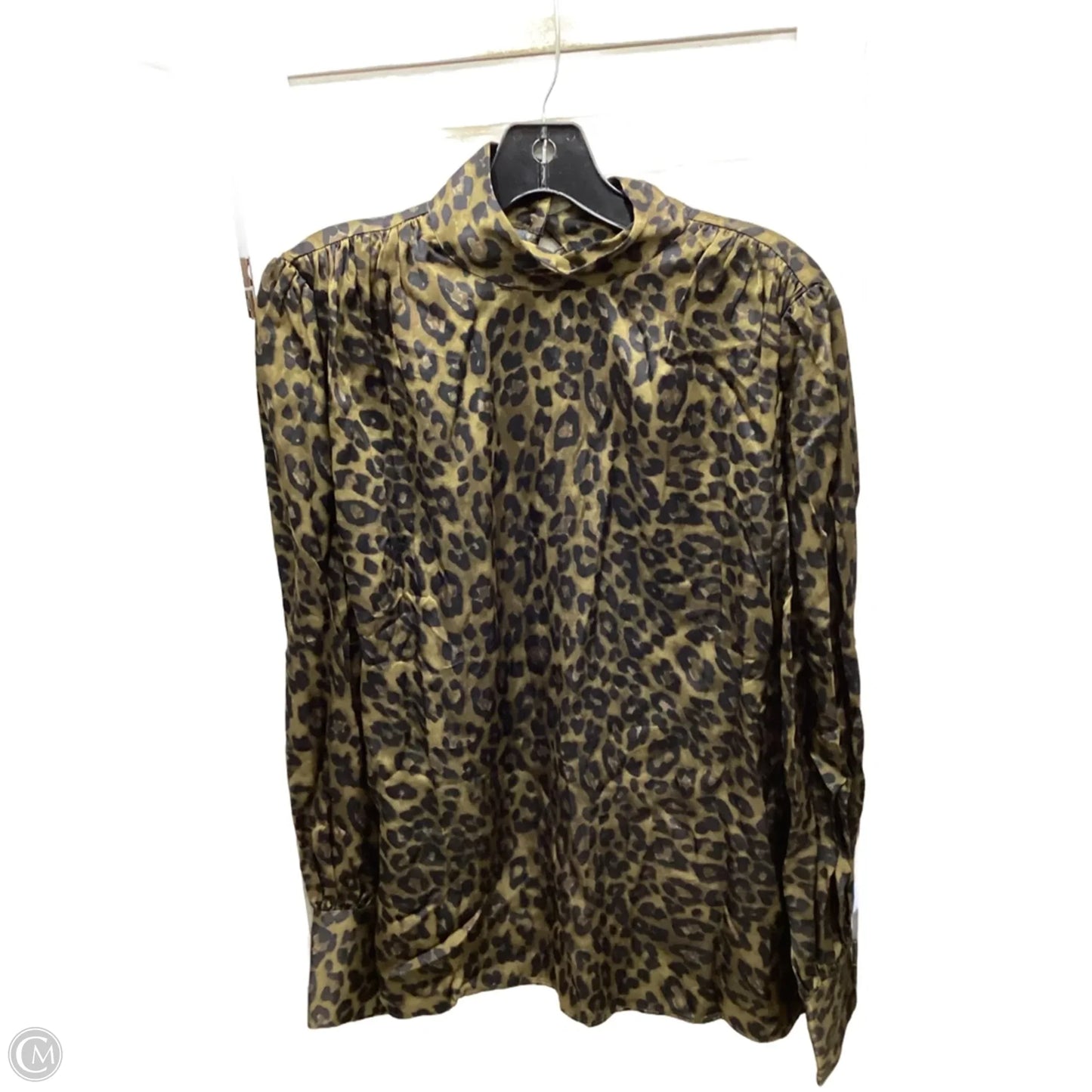 Top Long Sleeve By Zara In Animal Print, Size: M
